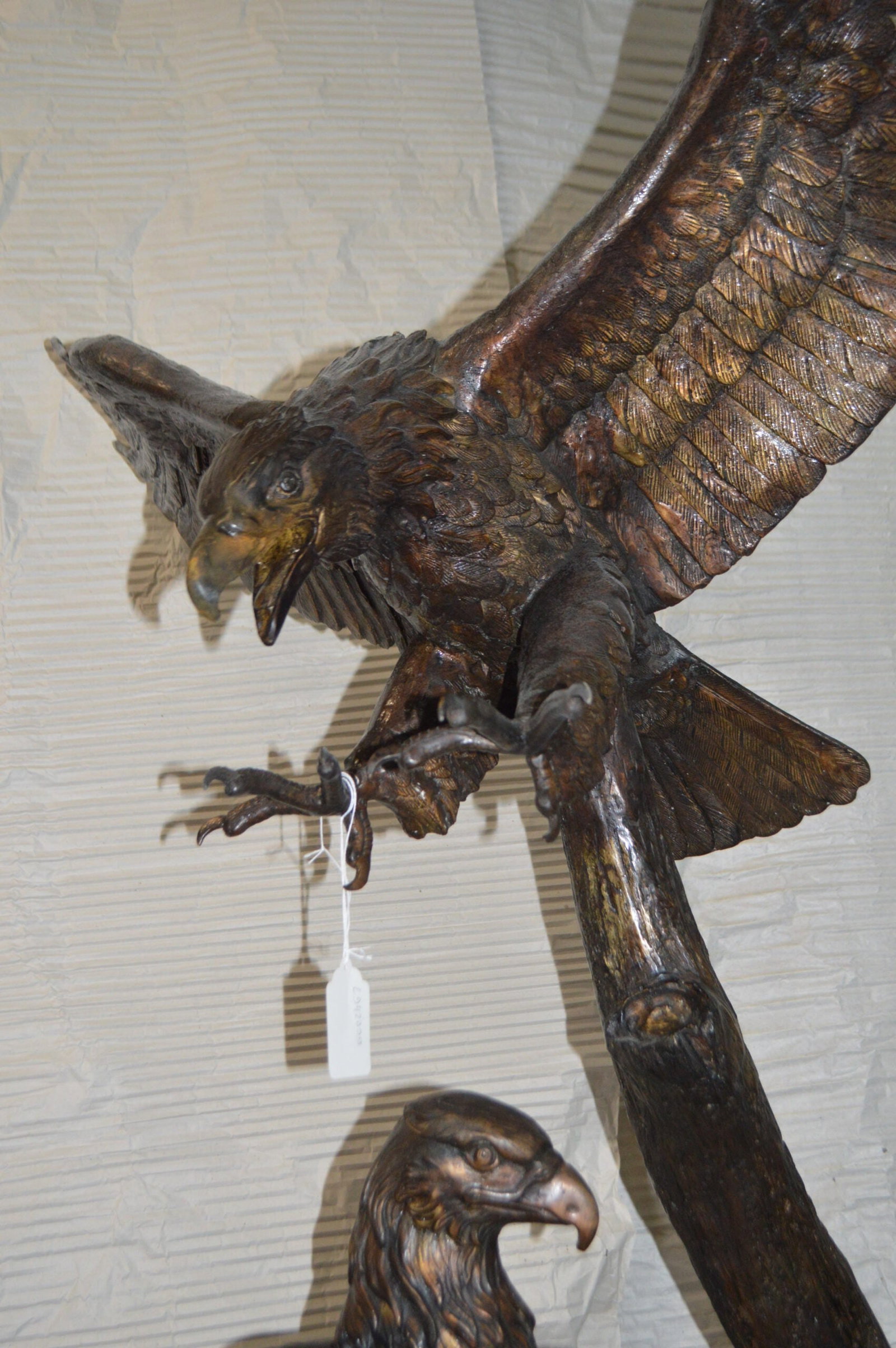 Two Eagles on a Tree - Size: 47"L x 30"W x 94"H. - 3