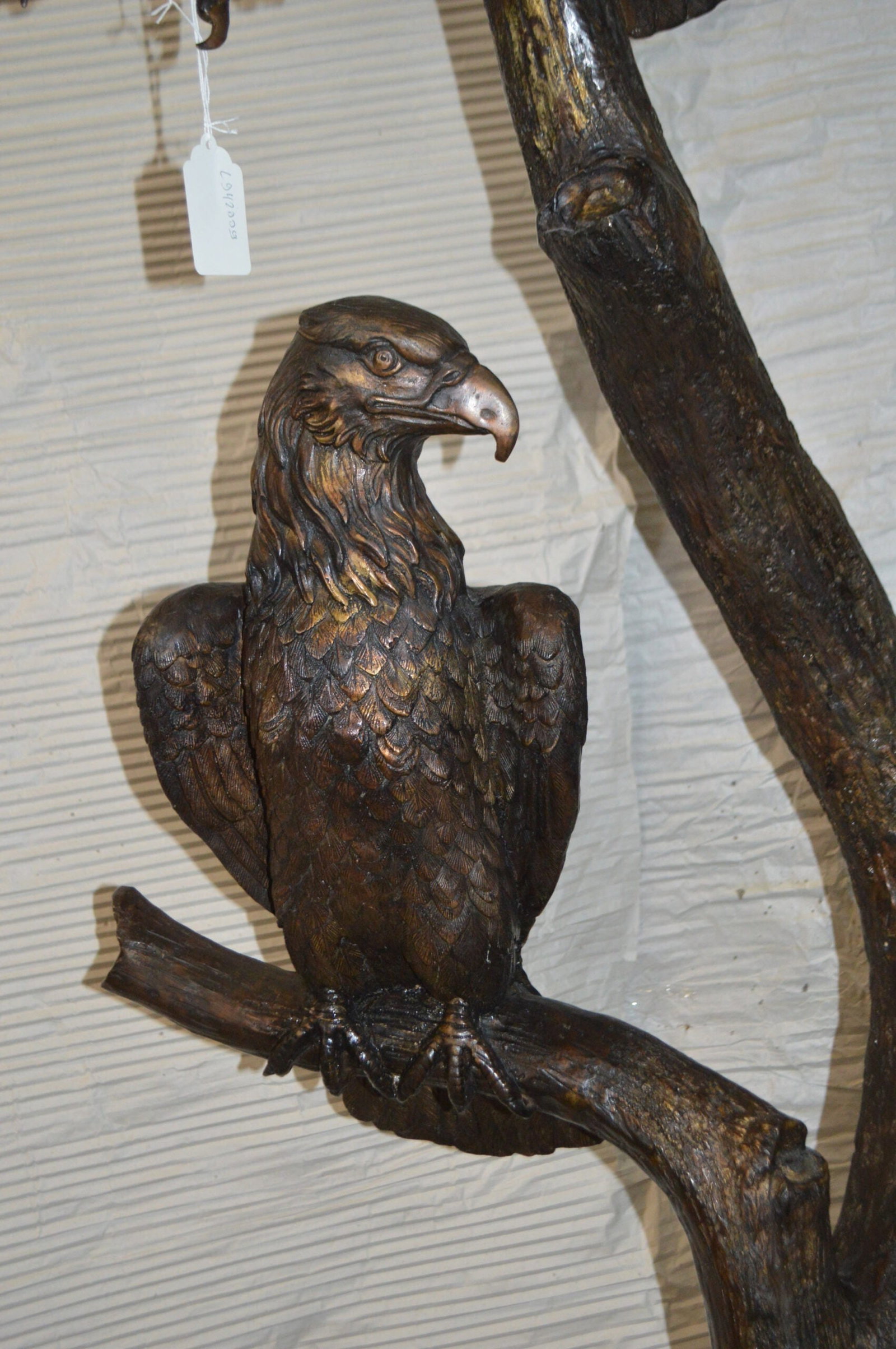Two Eagles on a Tree - Size: 47"L x 30"W x 94"H. - 4