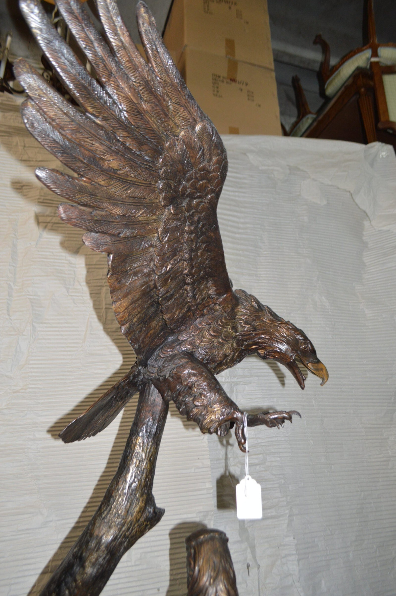 Two Eagles on a Tree - Size: 47"L x 30"W x 94"H. - 7