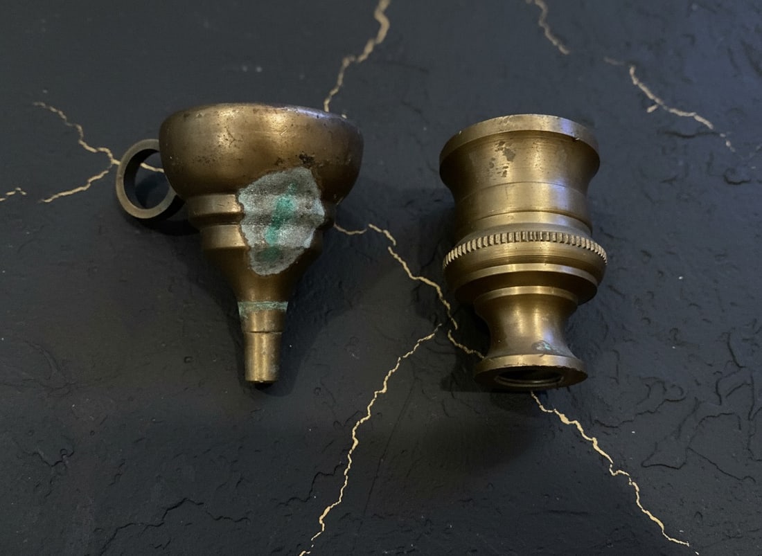 Vintage Copper & Brass Medical Inhaler in Handcrafted Wooden Storage Box - 7