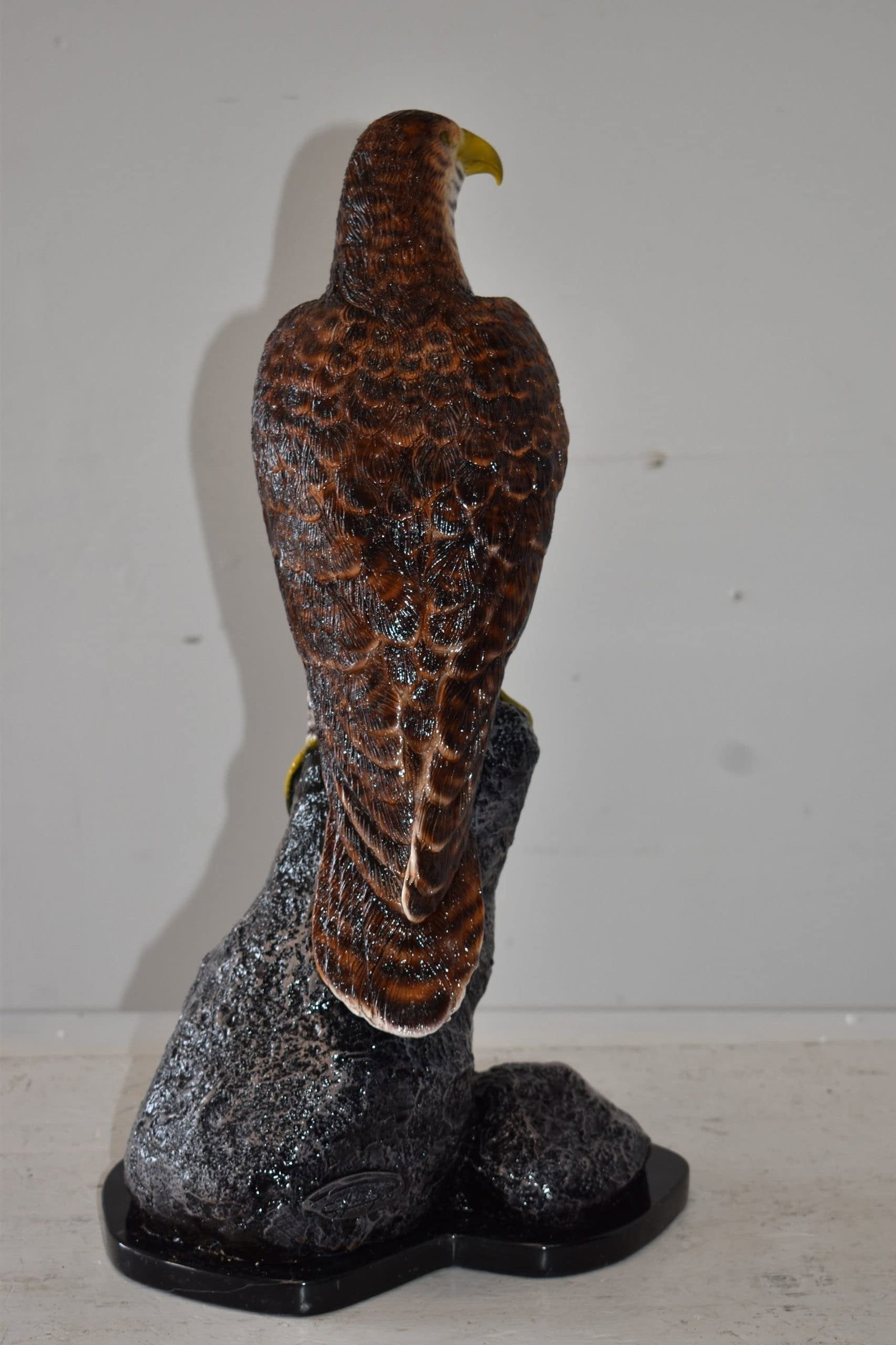 Eagle Standing on a Rock Looking for Prey Size: 10" x 13" x 22"H - 9