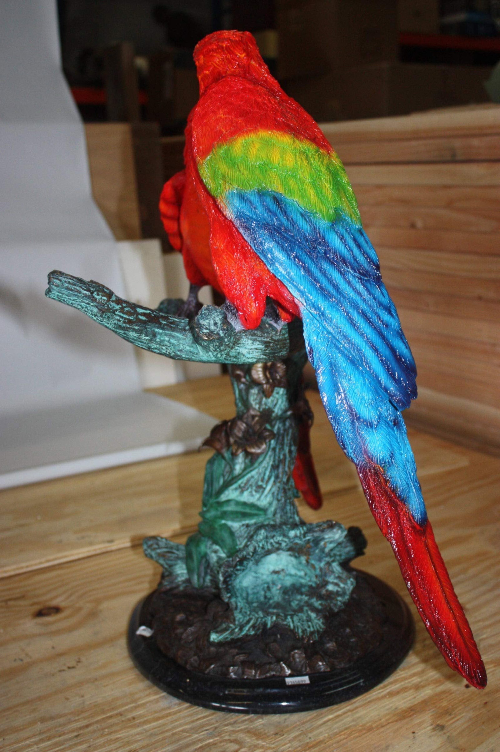 Two Bronze Beautiful Parrots On A Tree - 8