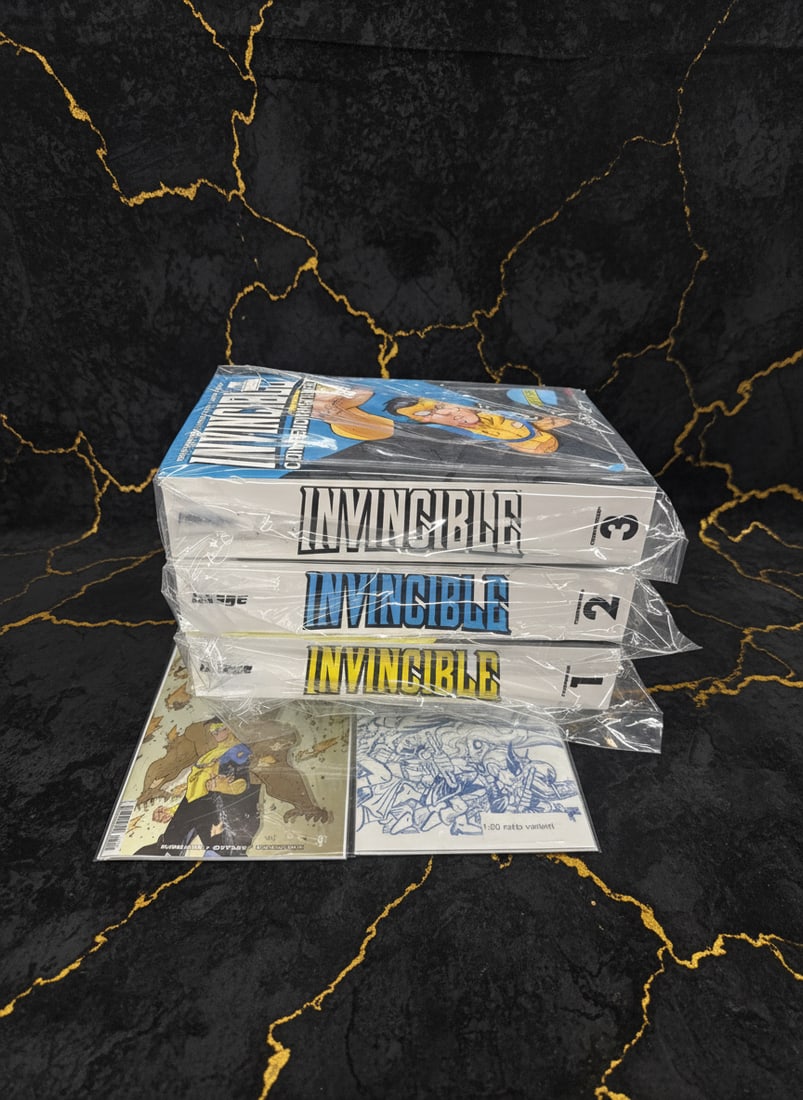 Invincible Hardcover Compendium Set Vol 1-3 Complete Graphic Novel Lot: Title:Invincible Hardcover Compendium Set Vol 1-3 Complete Graphic Novel Lot Description:This Invincible Compendium book lot includes volumes 1, 2, and 3, featuring characters such as Mark Grayson,