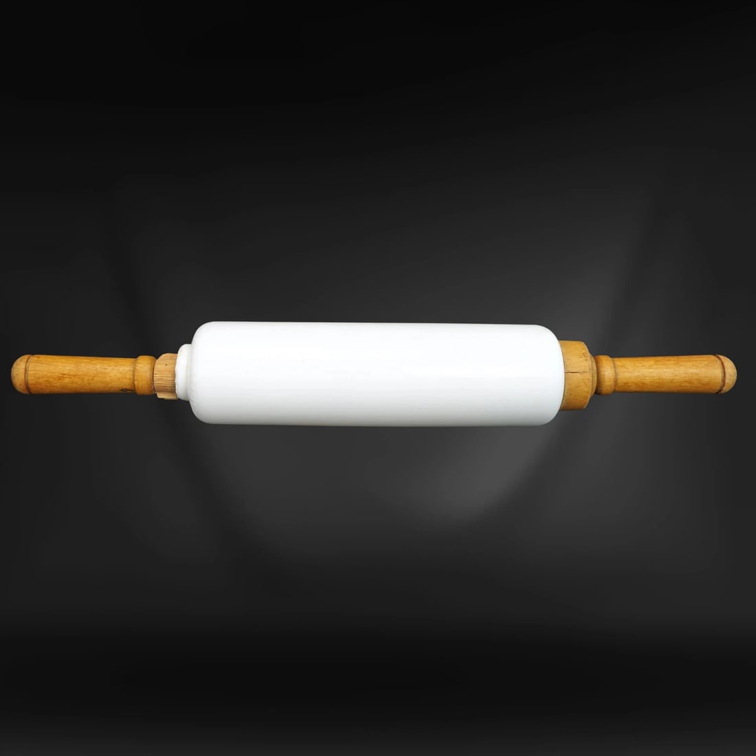 1920s Imperial Glass Rolling Pin Milk Glass - 3