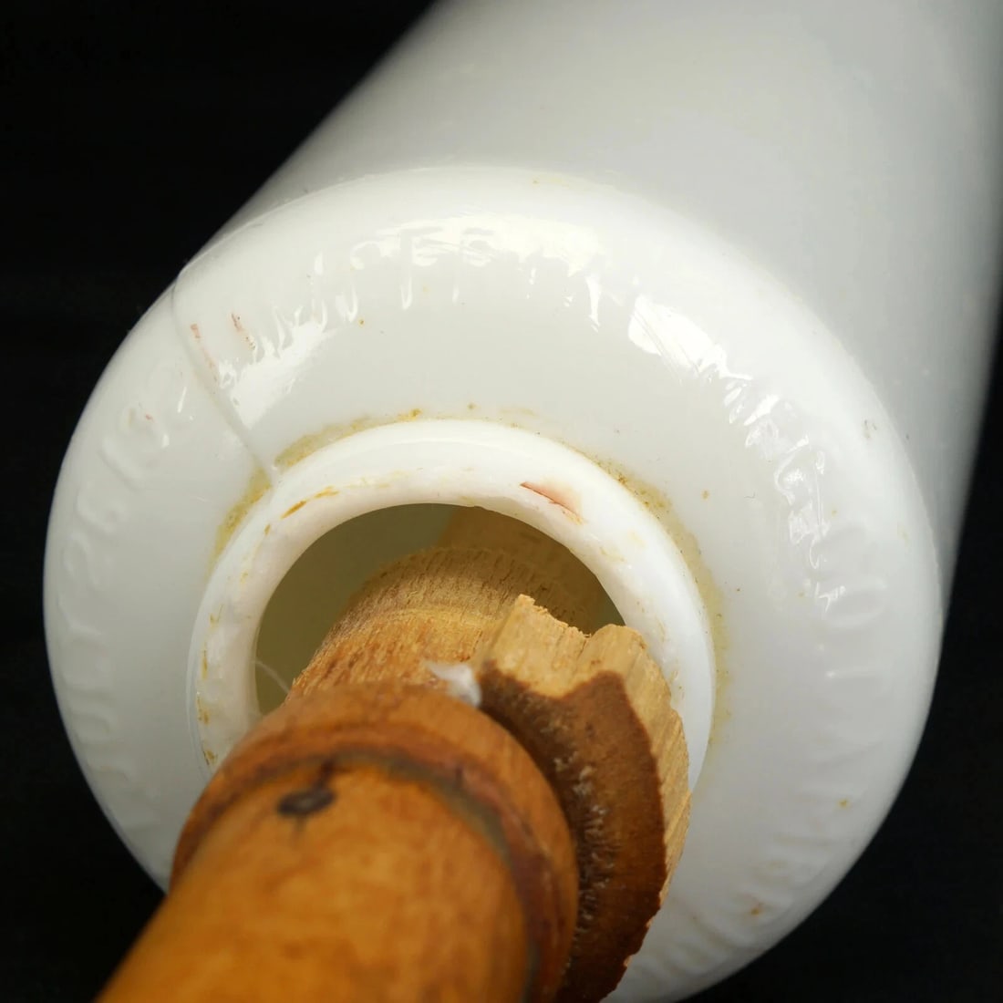 1920s Imperial Glass Rolling Pin Milk Glass - 4