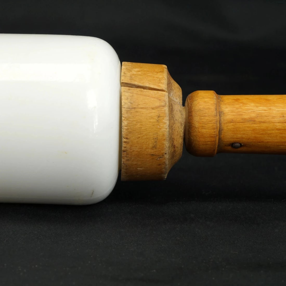 1920s Imperial Glass Rolling Pin Milk Glass - 5