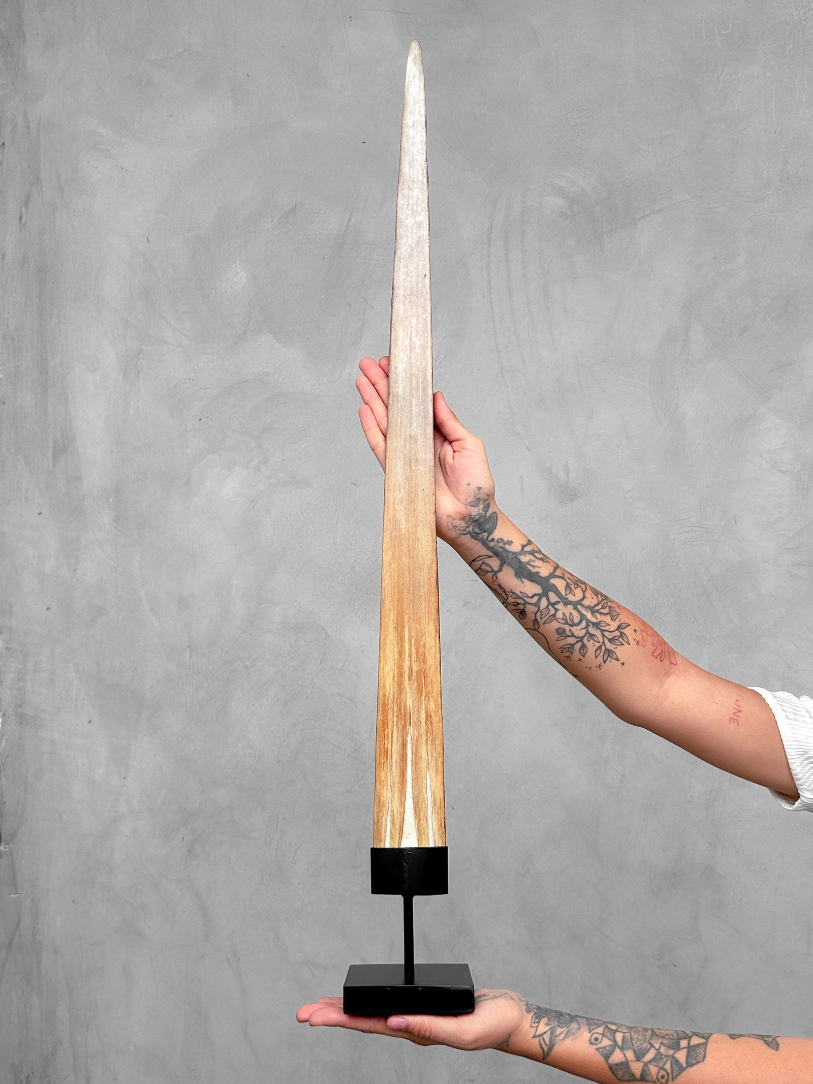 Large carved Swordfish Bill - Rauponga Pattern - 2