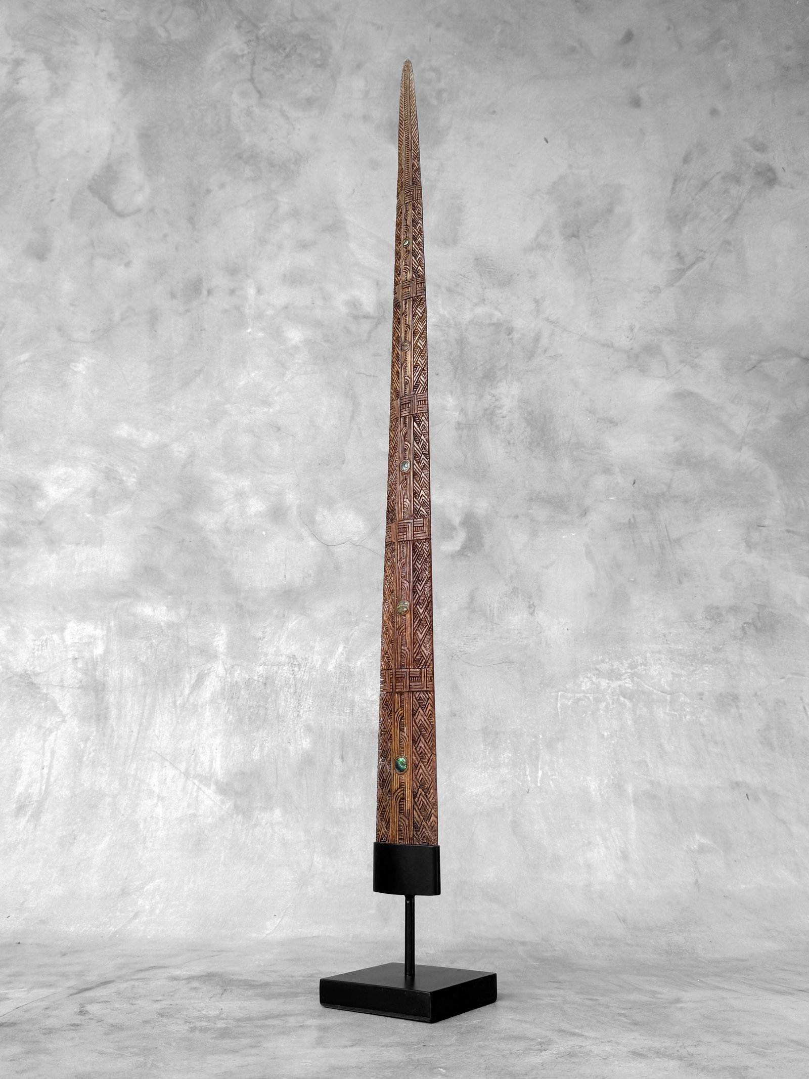 Large carved Swordfish Bill - Rauponga Pattern - 3