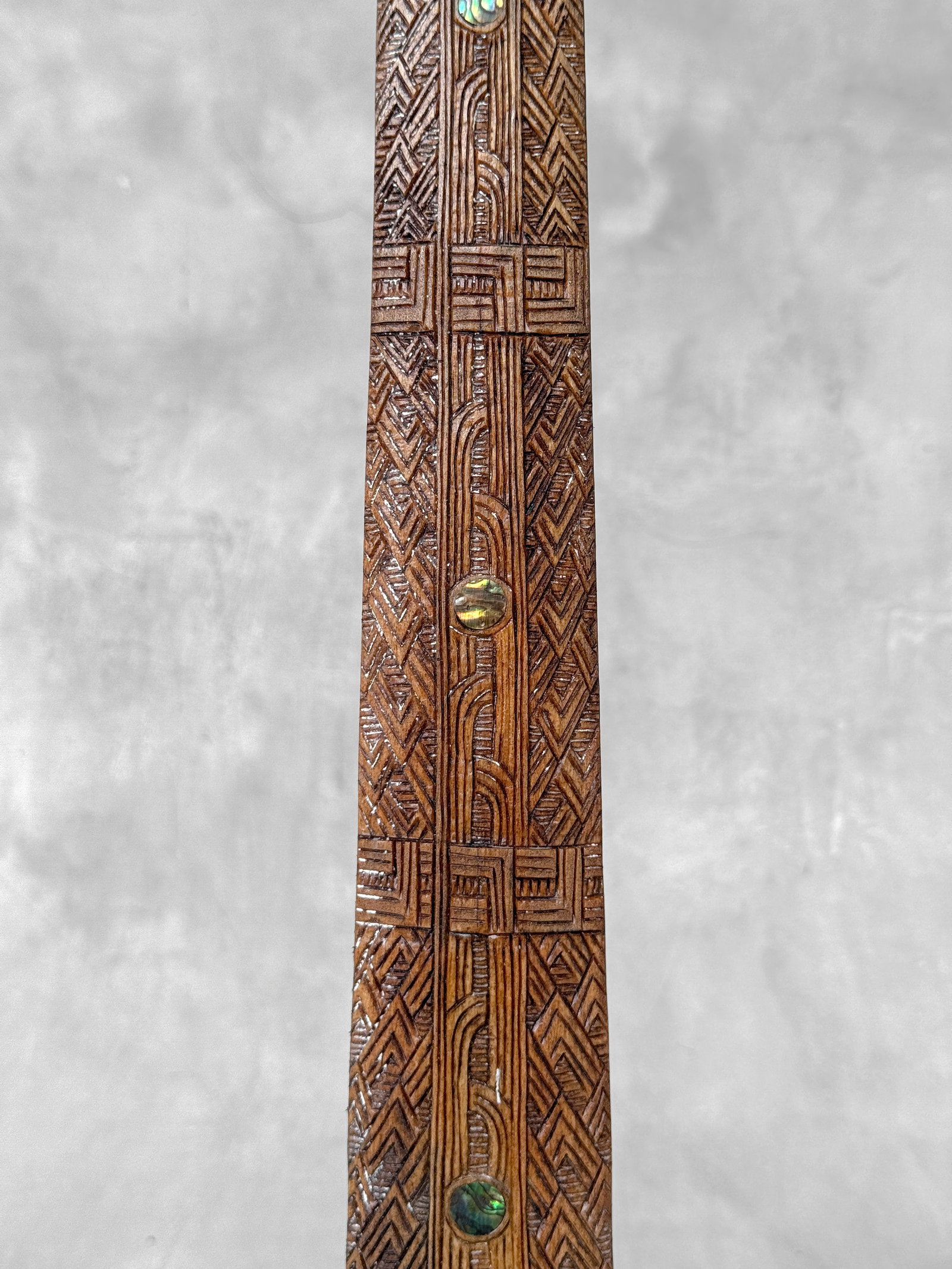 Large carved Swordfish Bill - Rauponga Pattern - 5