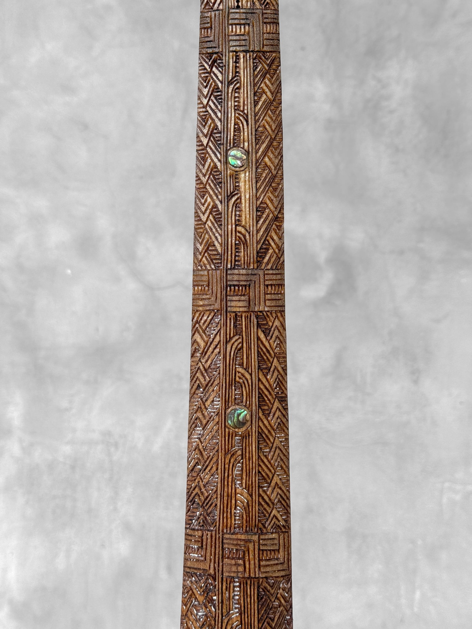 Large carved Swordfish Bill - Rauponga Pattern - 6