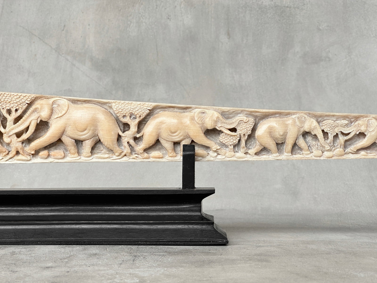 A stunning carved swordfish rostrum - Parade of Savannah elephants - 8