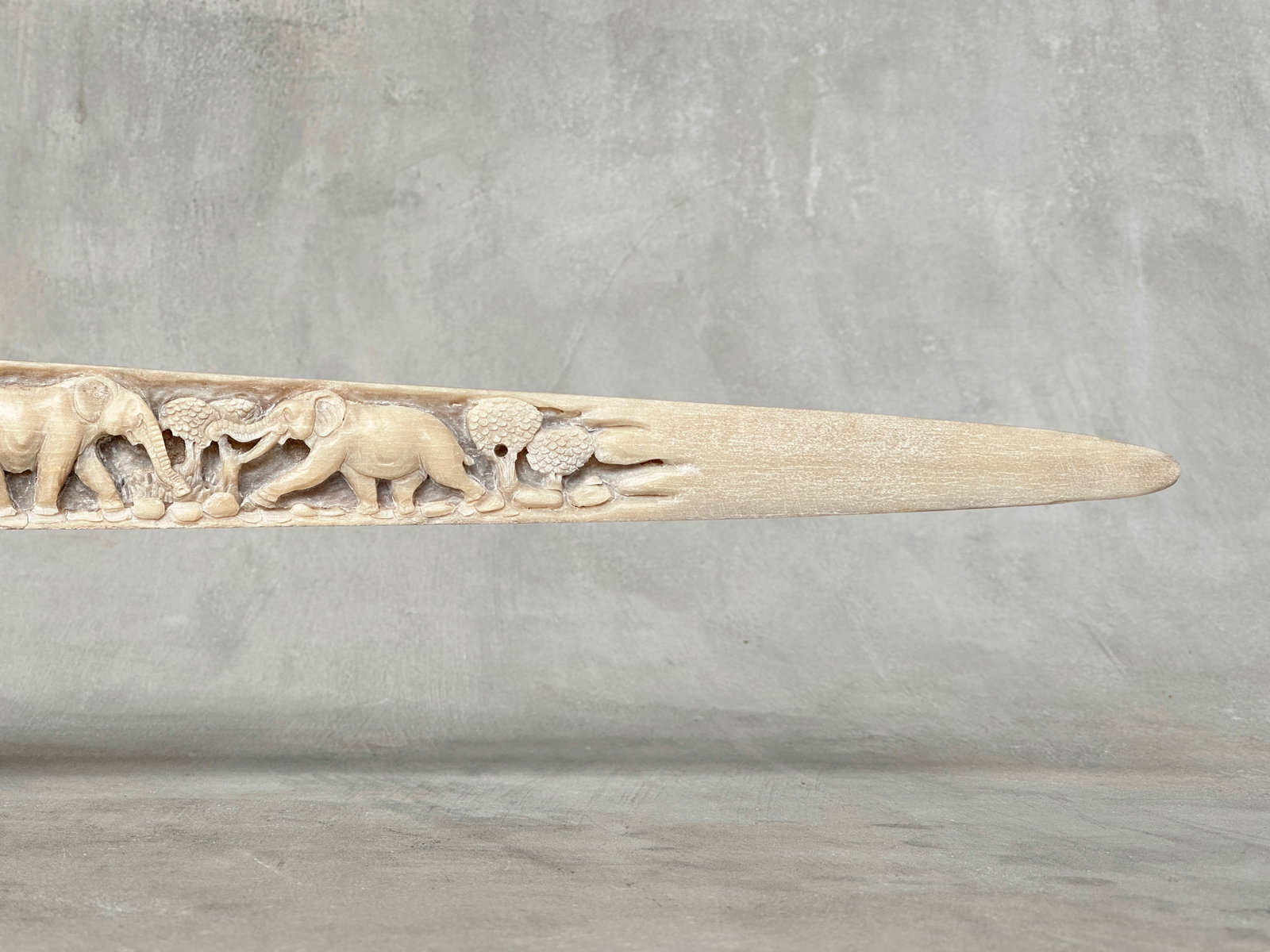 A stunning carved swordfish rostrum - Parade of Savannah elephants - 9