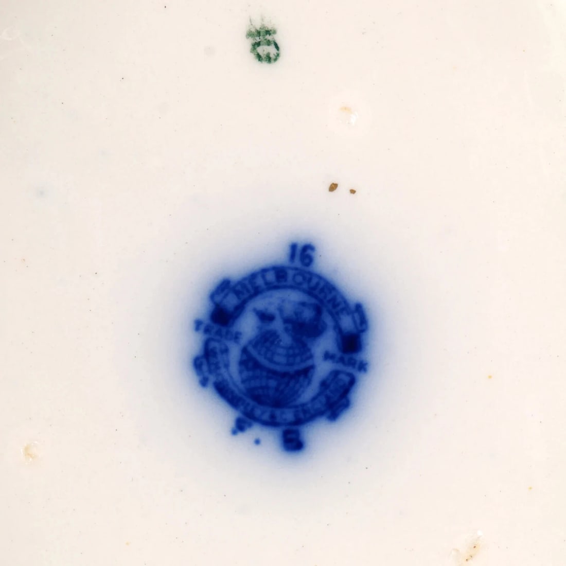 English Flow Blue Serving Dish "Melbourne" - 10