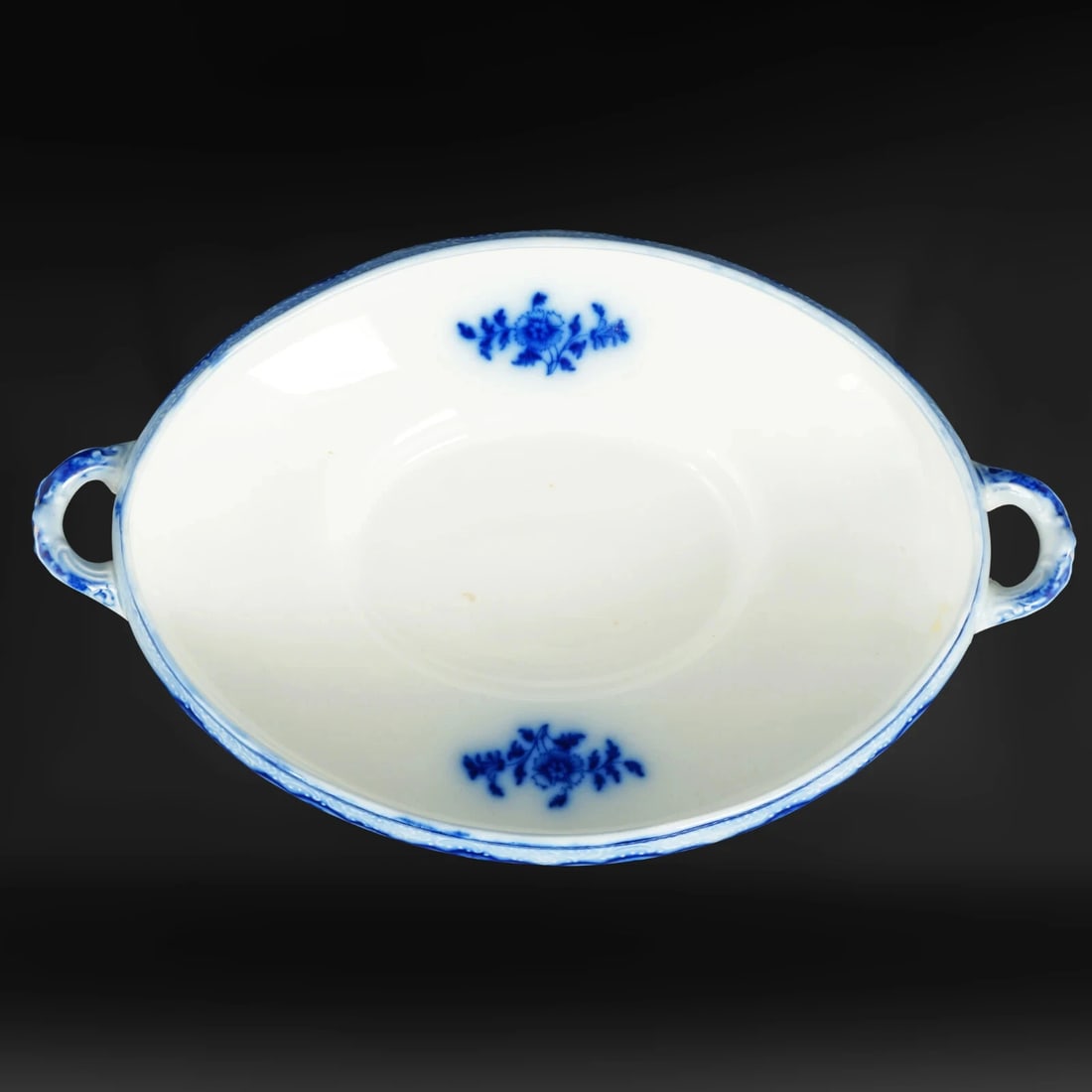 English Flow Blue Serving Dish "Melbourne" - 8