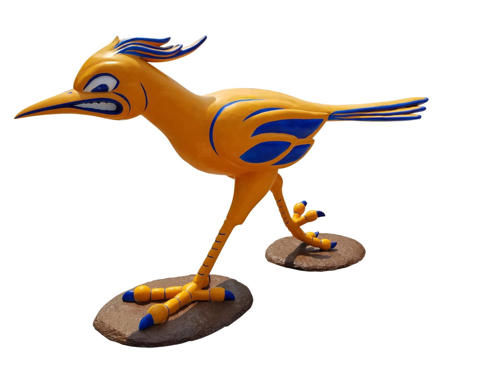 Giant Impressive Twelve Feet Long Roadrunner Bronze Statue 144" x 34" x 74"H: Title:Giant Impressive Twelve Feet Long Roadrunner Bronze Statue 144" x 34" x 74"H Description:A GIANT size Roadrunner bird (known as chaparral birds or chaparral cocks) made of bronze. This