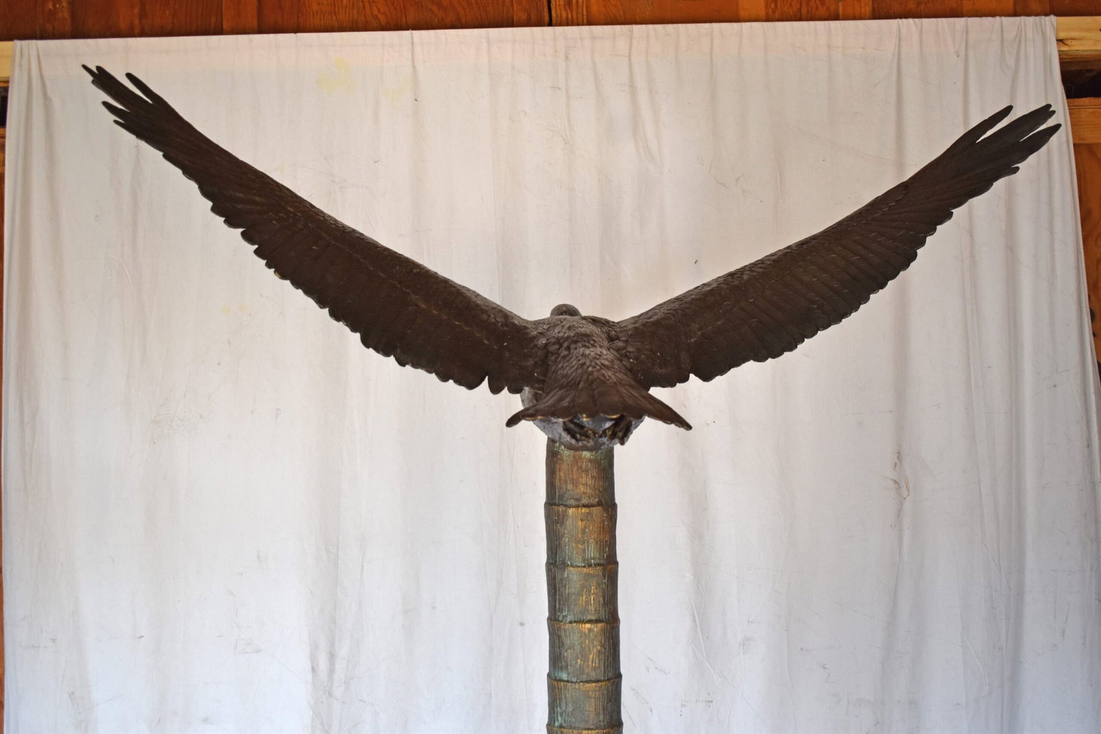 Life Size Pelican Flying Bronze Status - Size: 69"L x 45"W x 88"H. - 9