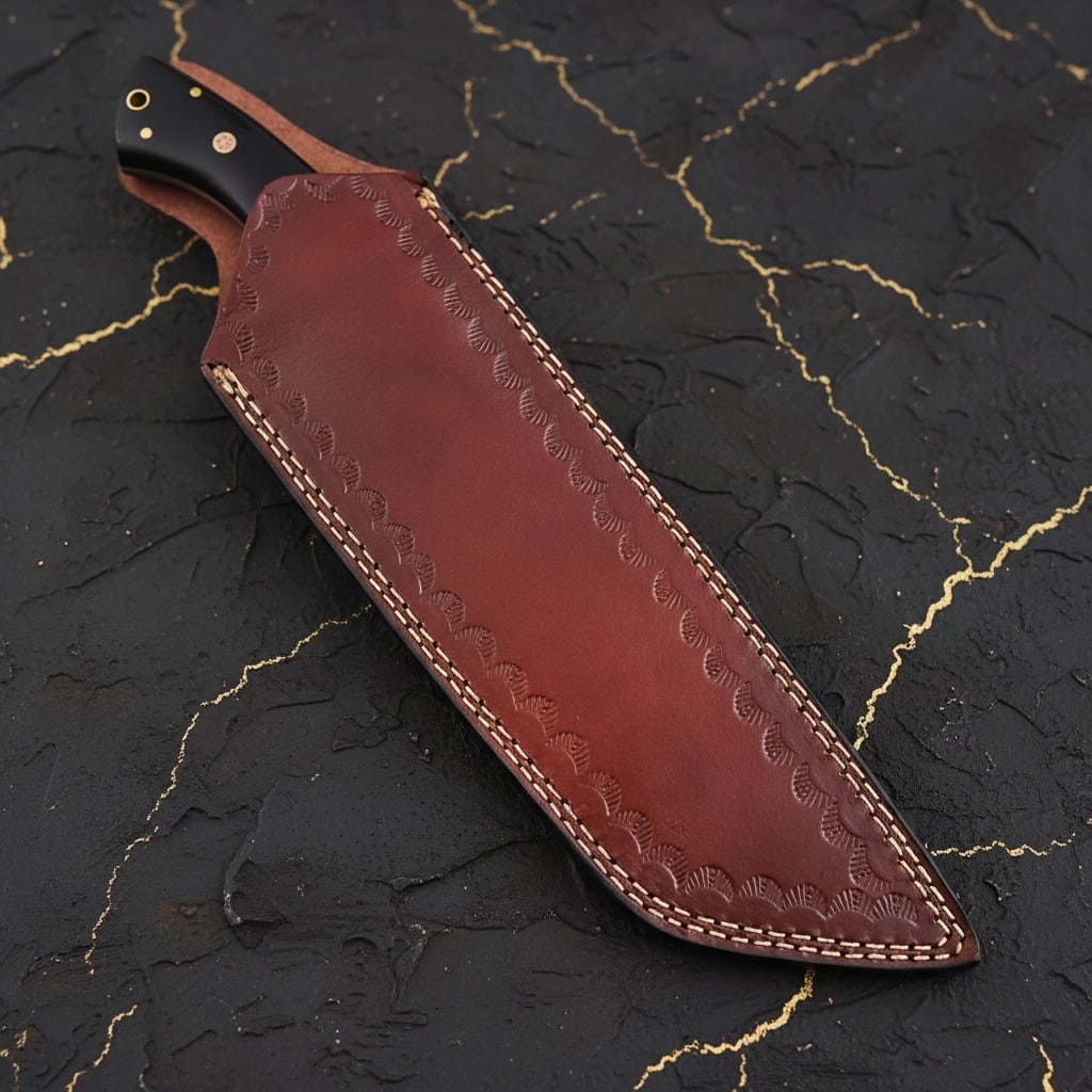 Hand Forged Damascus Steel Tactical Tanto Knife Hunting Blade With Sheath - 5