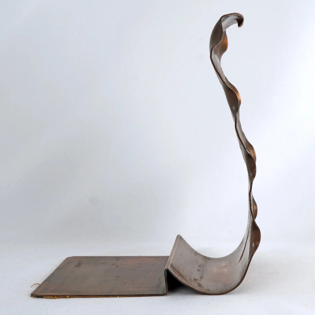 Single Vintage Copper Leaf Bookend 1930's - 5