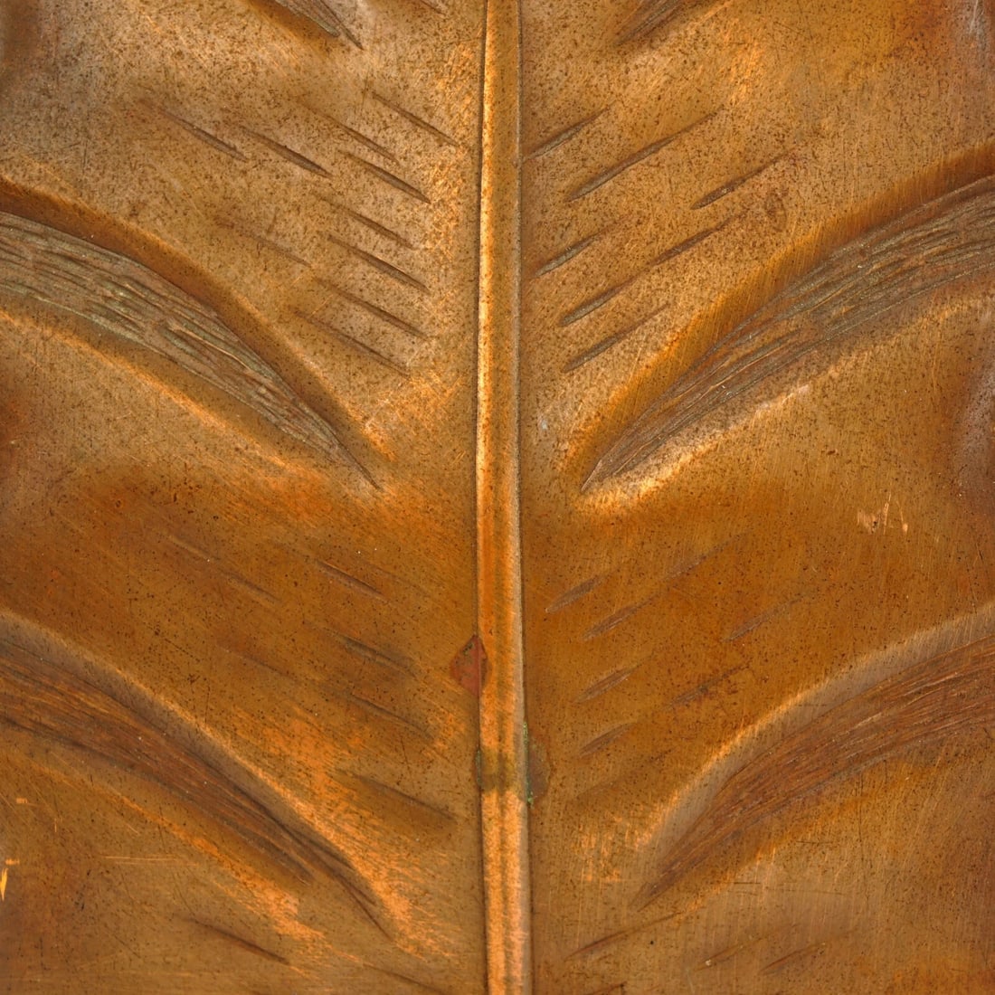 Single Vintage Copper Leaf Bookend 1930's - 6