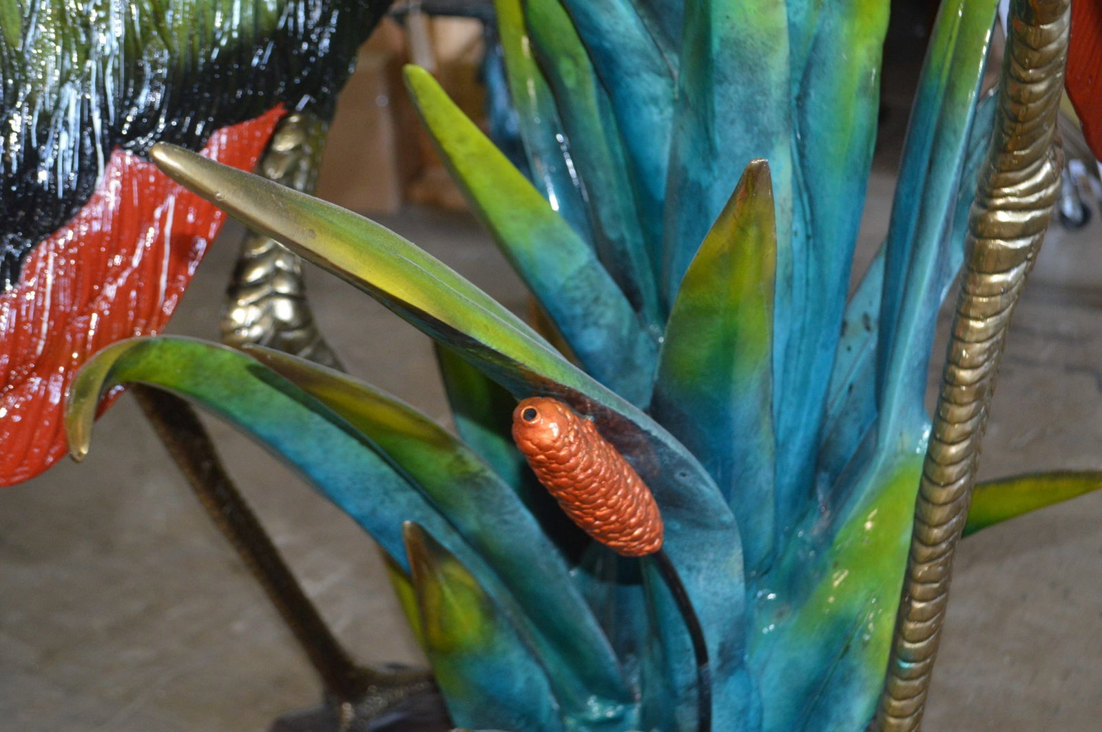 Two colored Herons fountain - Size: 53"L x 40"W x 88"H. - 11
