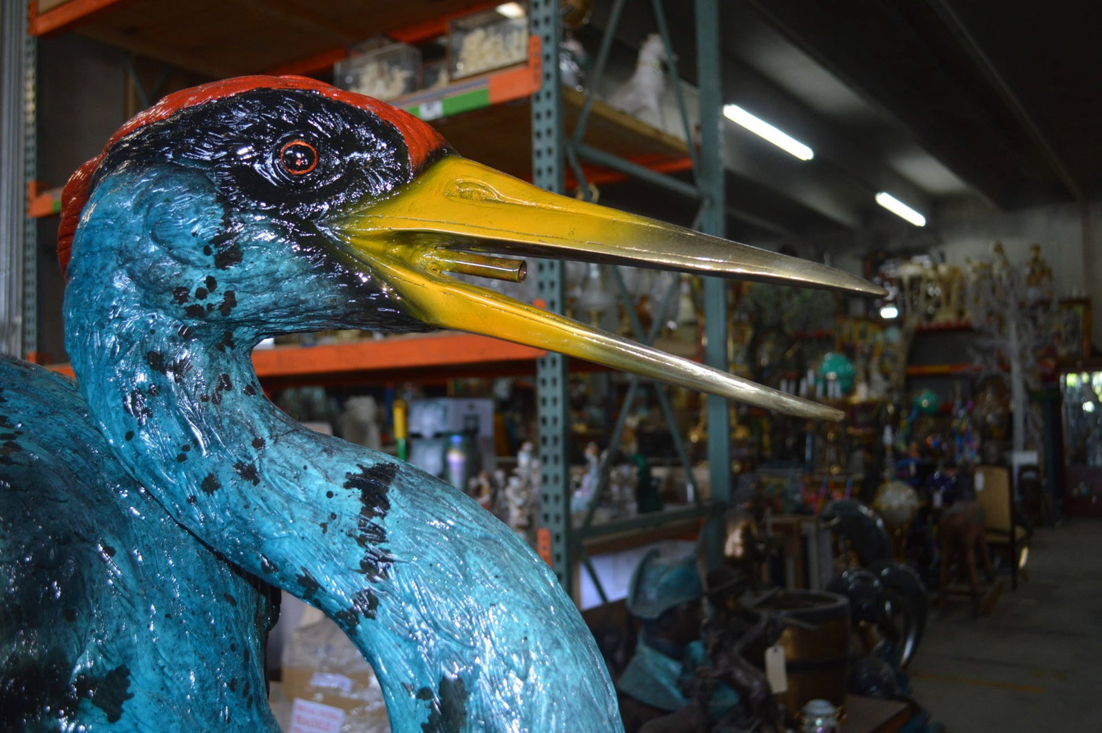Two colored Herons fountain - Size: 53"L x 40"W x 88"H. - 7