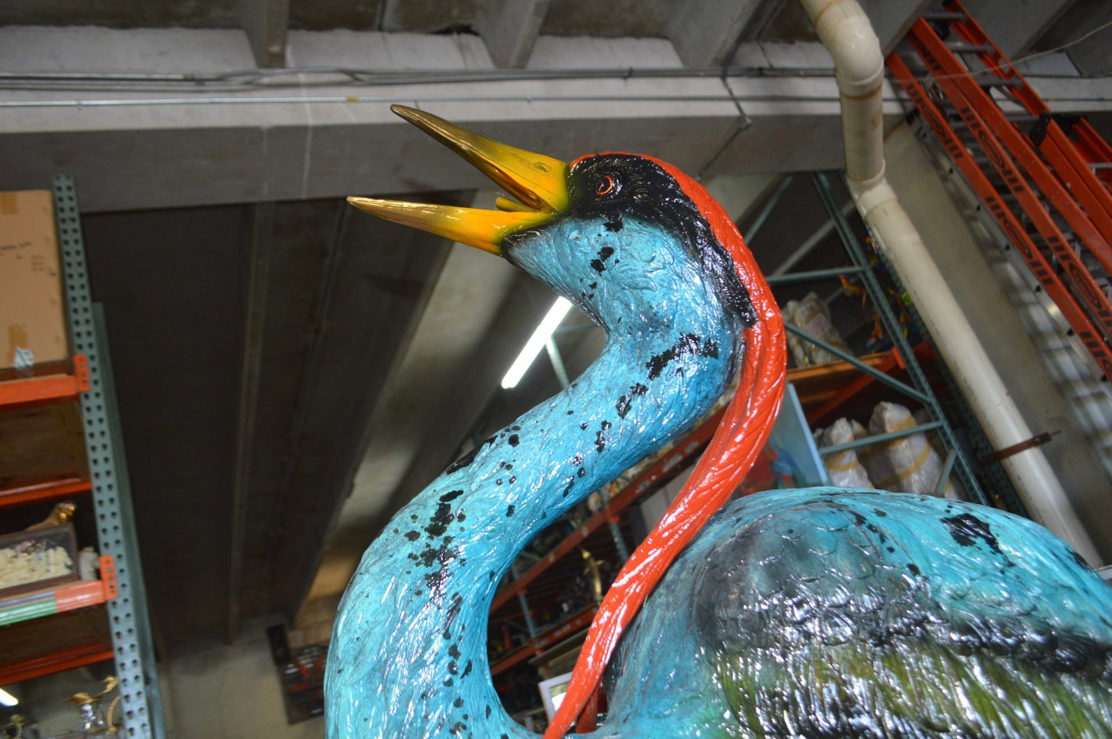 Two colored Herons fountain - Size: 53"L x 40"W x 88"H. - 8
