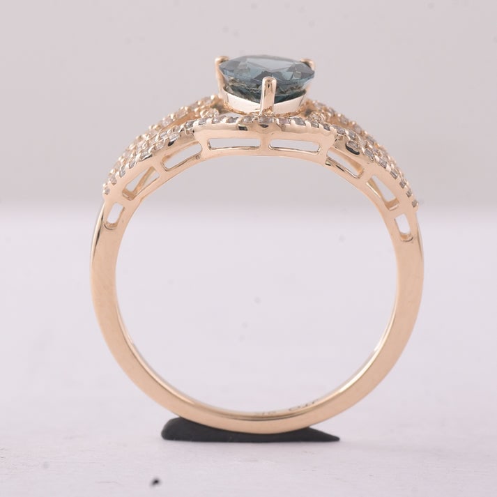 1.35 Ct Pear Tourmaline 9K Gold Ring - 4