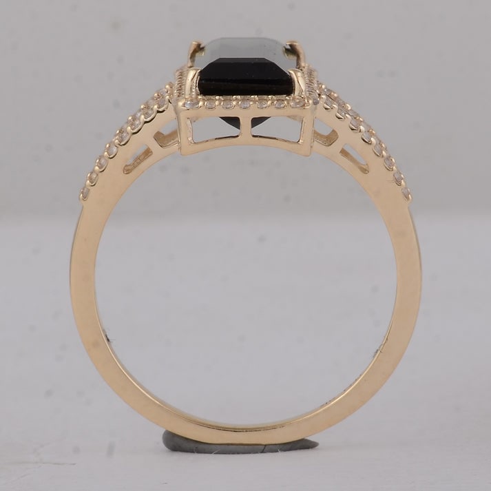 3.13 Ct Baguette Tourmaline 9K Gold Ring - 4