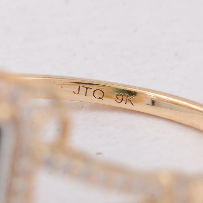 2.91 Ct Octagon Tourmaline 9K Gold Ring - 5