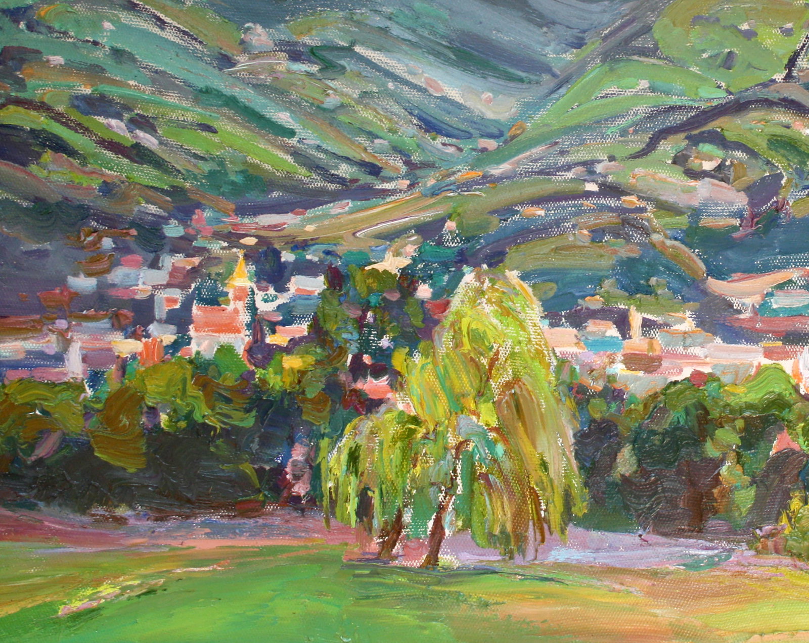 Oil painting In the valley of the city Leonid Pavlenko - 4