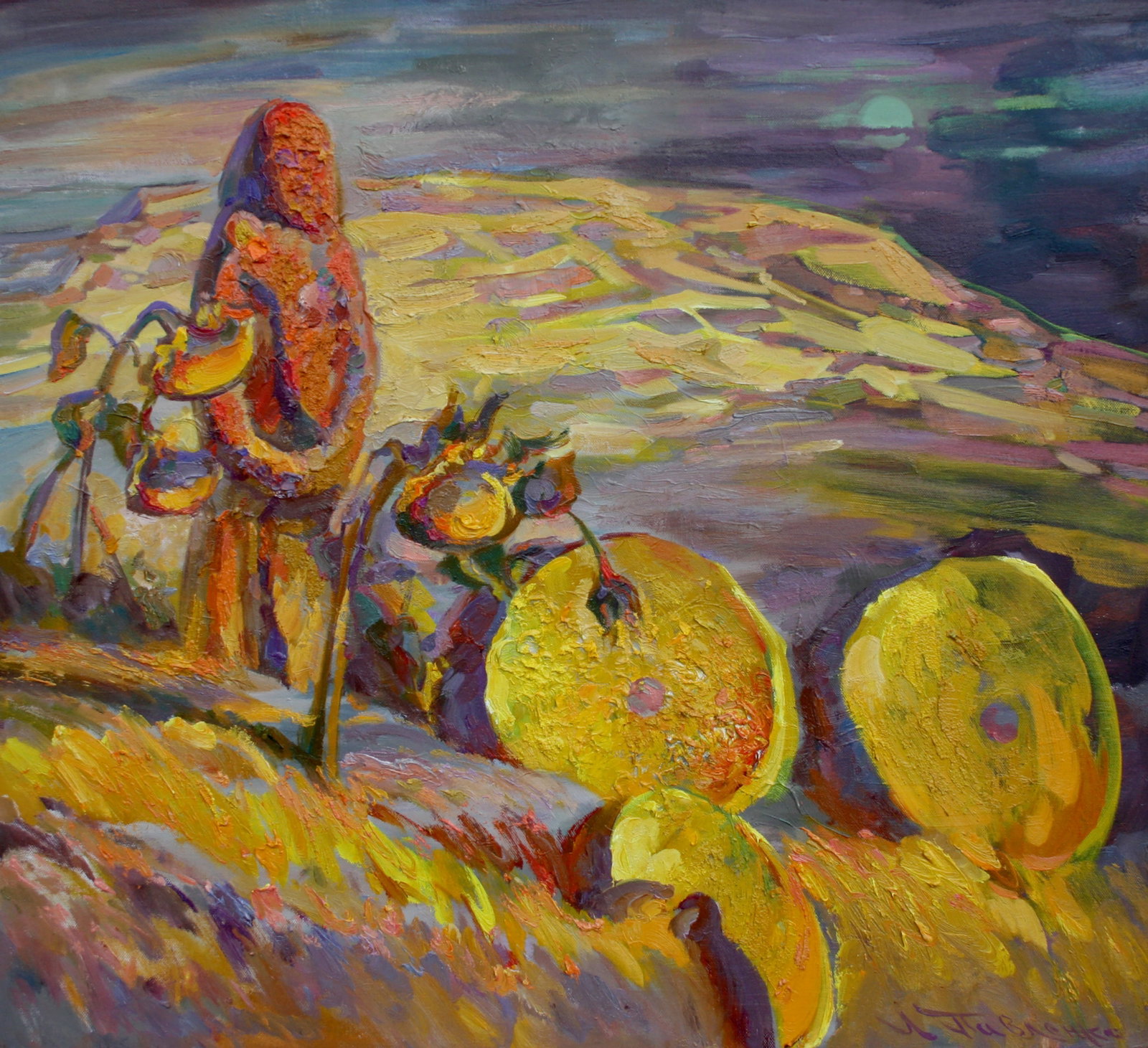Oil painting Millstone of time Leonid Pavlenko: 107PAVL Painter: Leonid Pavlenko Size: 70x75 cm/27.55x29.52 inches Components: oil, canvas Original painting CONDITION: excellent ARTIST: Born on April 23, 1970 in the village. Bondarivka, Zhytomyr re
