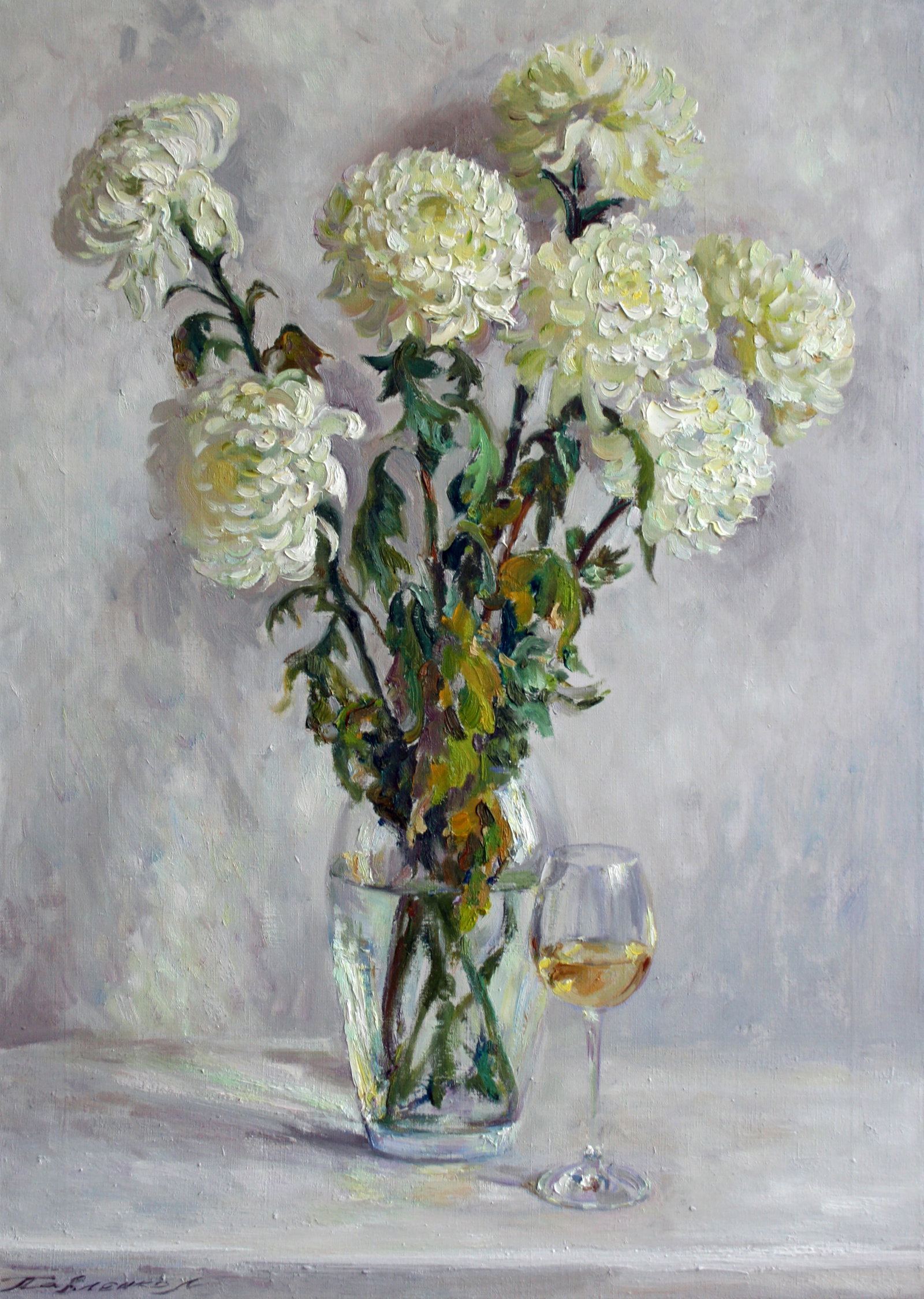 Oil painting Melancholy Leonid Pavlenko: 110PAVL Painter: Leonid Pavlenko Size: 70x50 cm/27.55x19.68 inches Components: oil, canvas Original painting CONDITION: excellent ARTIST: Born on April 23, 1970 in the village. Bondarivka, Zhytomyr re