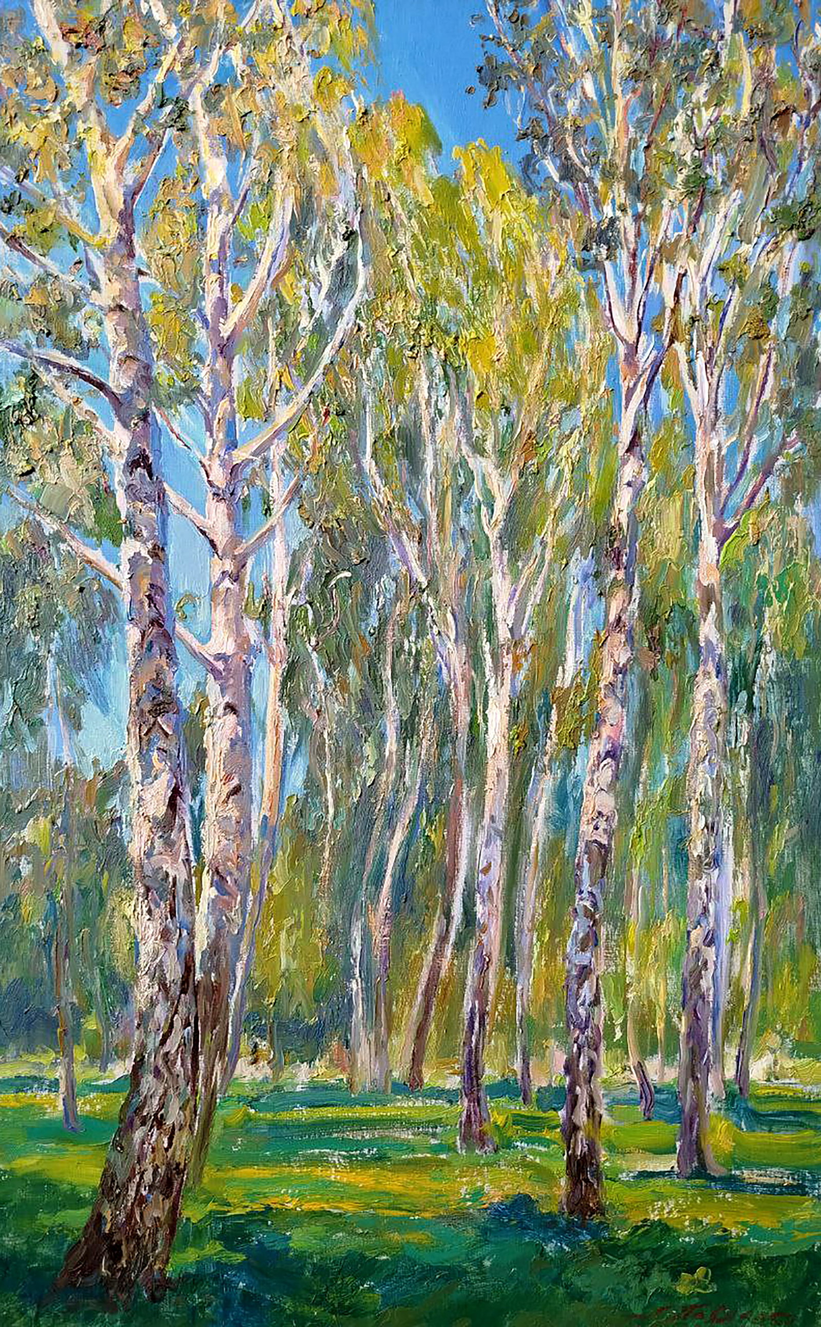 Oil painting Sunny morning Leonid Pavlenko: 133PAVL Painter: Leonid Pavlenko Size: 80x50 cm/31.49x19.68 inches Components: oil, canvas Original painting CONDITION: excellent ARTIST: Born on April 23, 1970 in the village. Bondarivka, Zhytomyr re