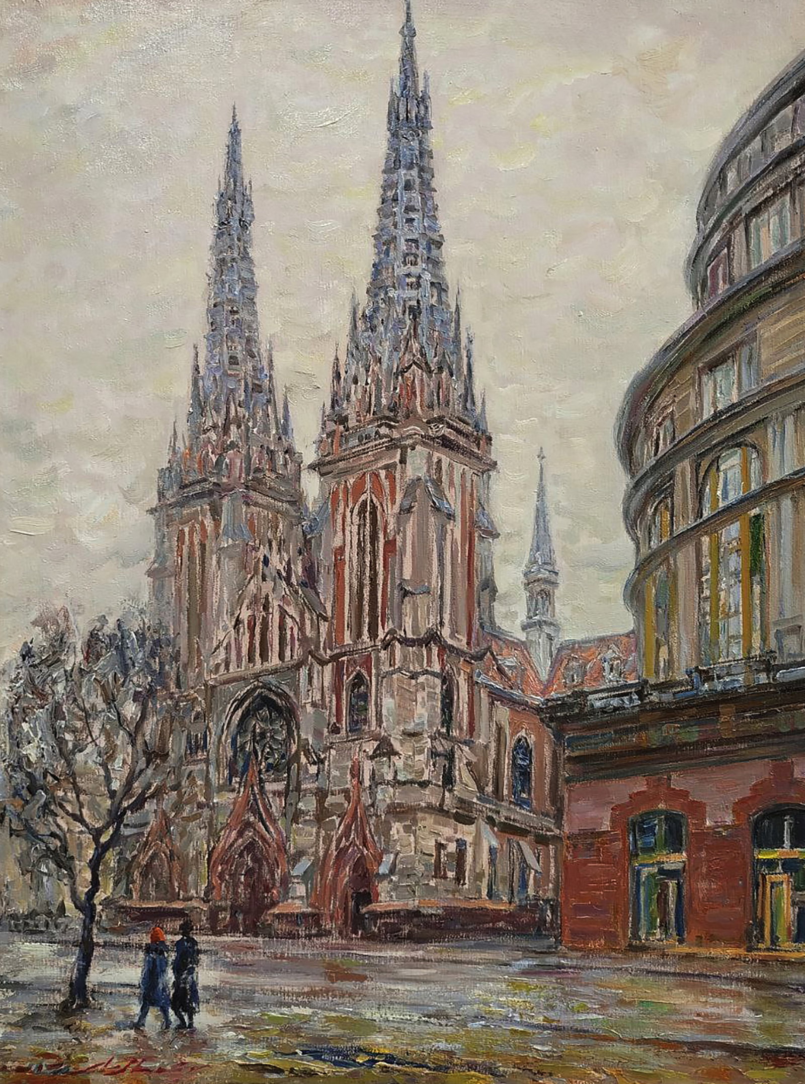 Oil painting Church of St. Nicholas Leonid Pavlenko: 150PAVL Painter: Leonid Pavlenko Size: 60x45 cm/23.62x17.71 inches Components: oil, canvas Original painting CONDITION: excellent ARTIST: Born on April 23, 1970 in the village. Bondarivka, Zhytomyr