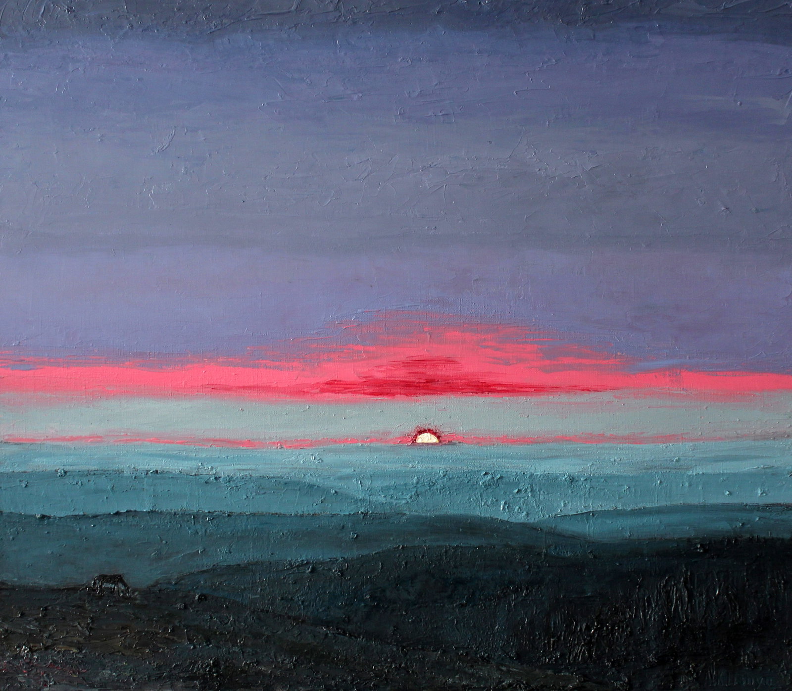 Oil painting Dawn sky Andriy Klishyn: 15KLISH Painter: Andriy Klishyn Size: 65x75 cm/25.59x29.52 inches Components: oil, canvas Original painting CONDITION: excellent ARTIST: Born on February 27, 1958 in the city of Kirovabad, Republic of