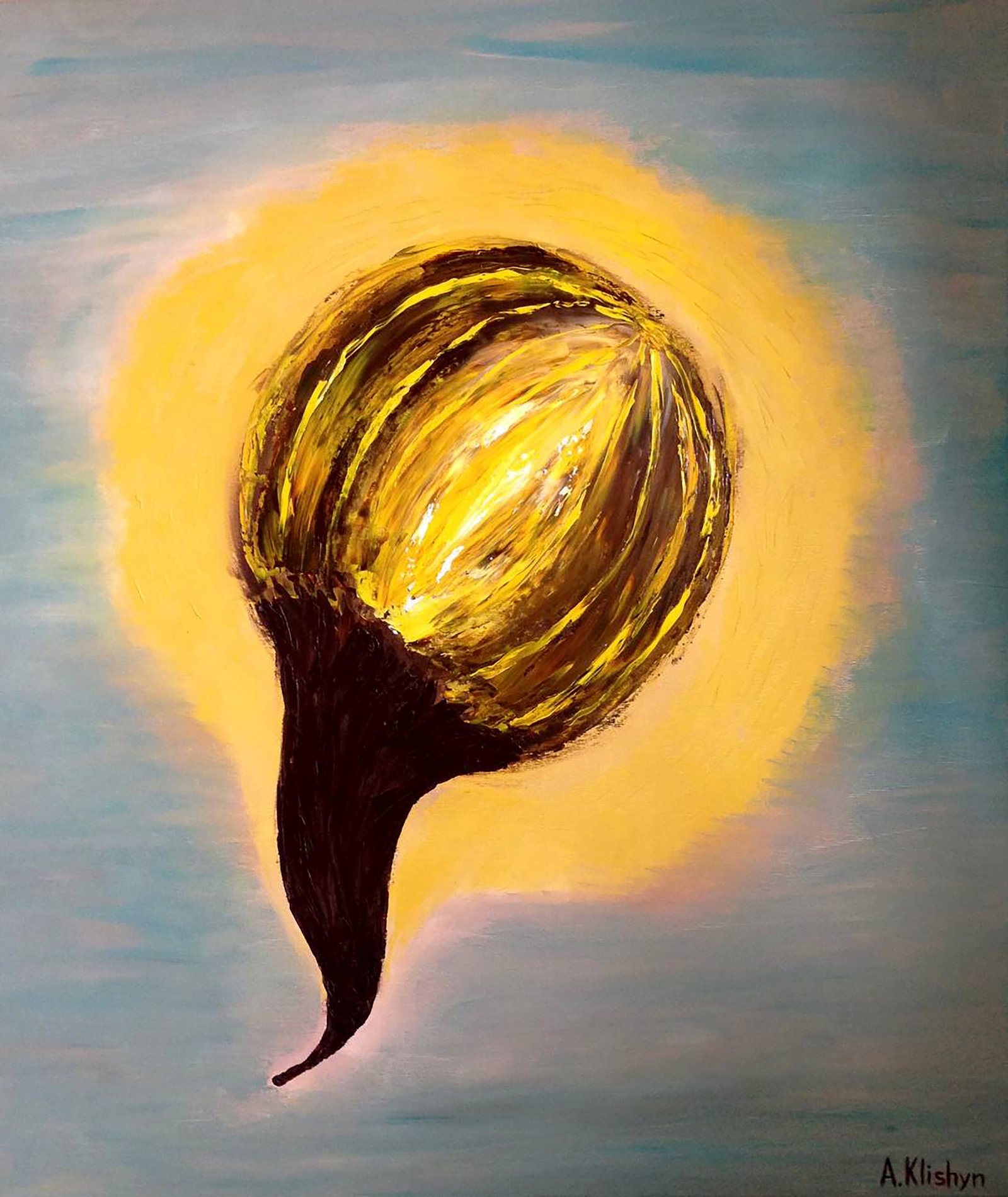 Oil painting The birth of the universe Andriy Klishyn: 52KLISH Painter: Andriy Klishyn Size: 60x70 cm/23.62x27.55 inches Components: oil, canvas Original painting CONDITION: excellent ARTIST: Born on February 27, 1958 in the city of Kirovabad, Republic of