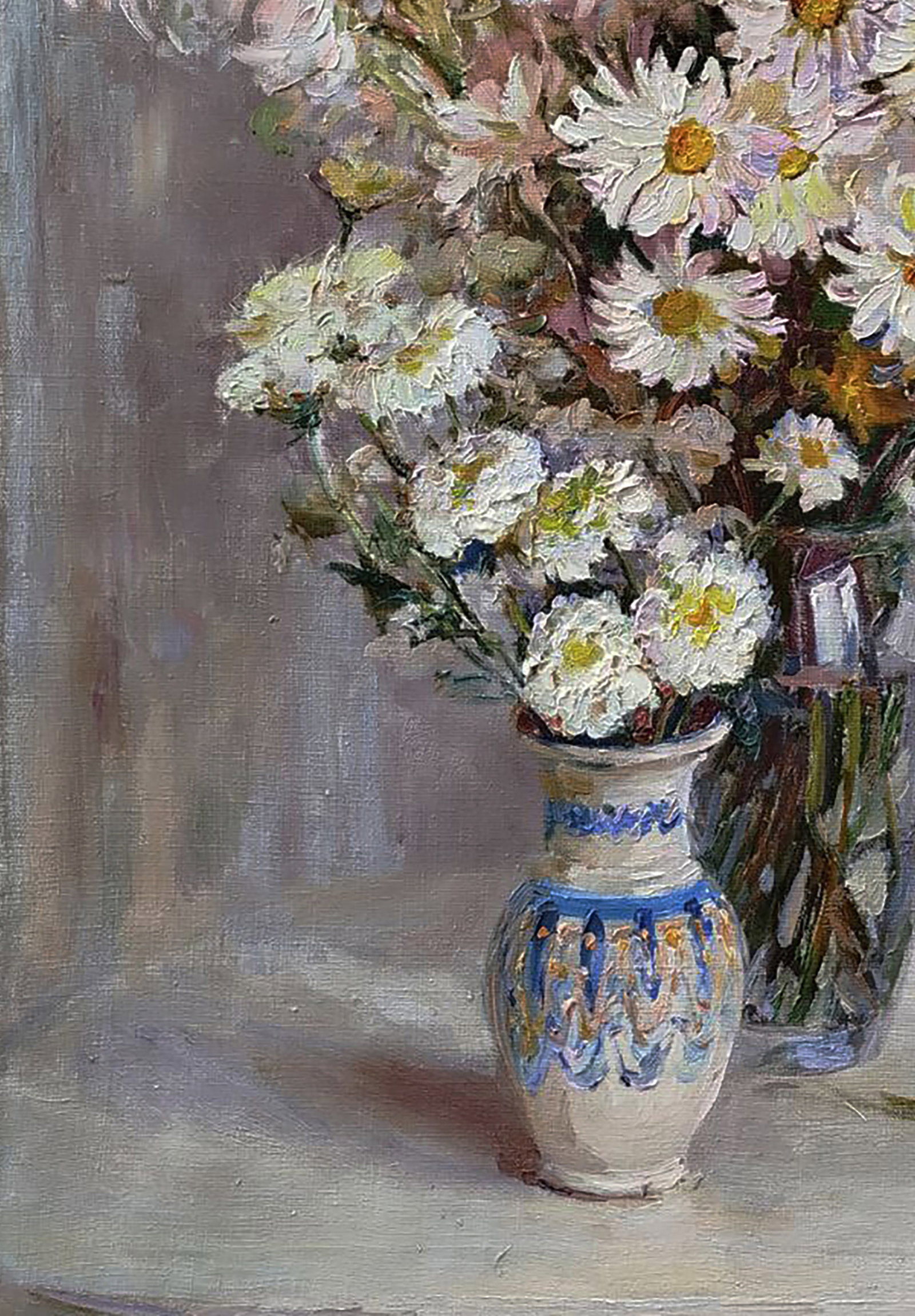 Oil painting Bouquet of white daisies Leonid Pavlenko - 3