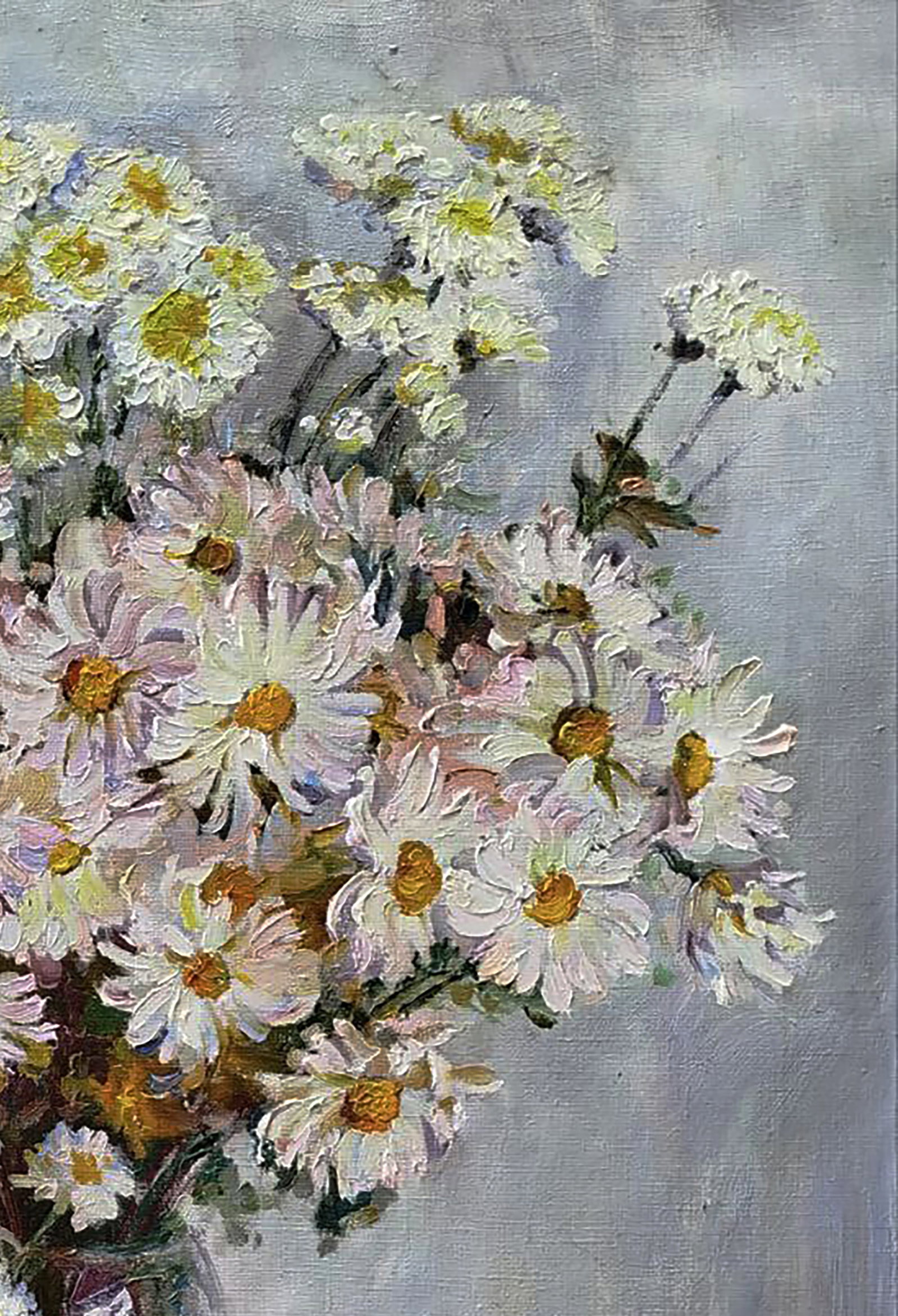 Oil painting Bouquet of white daisies Leonid Pavlenko - 5