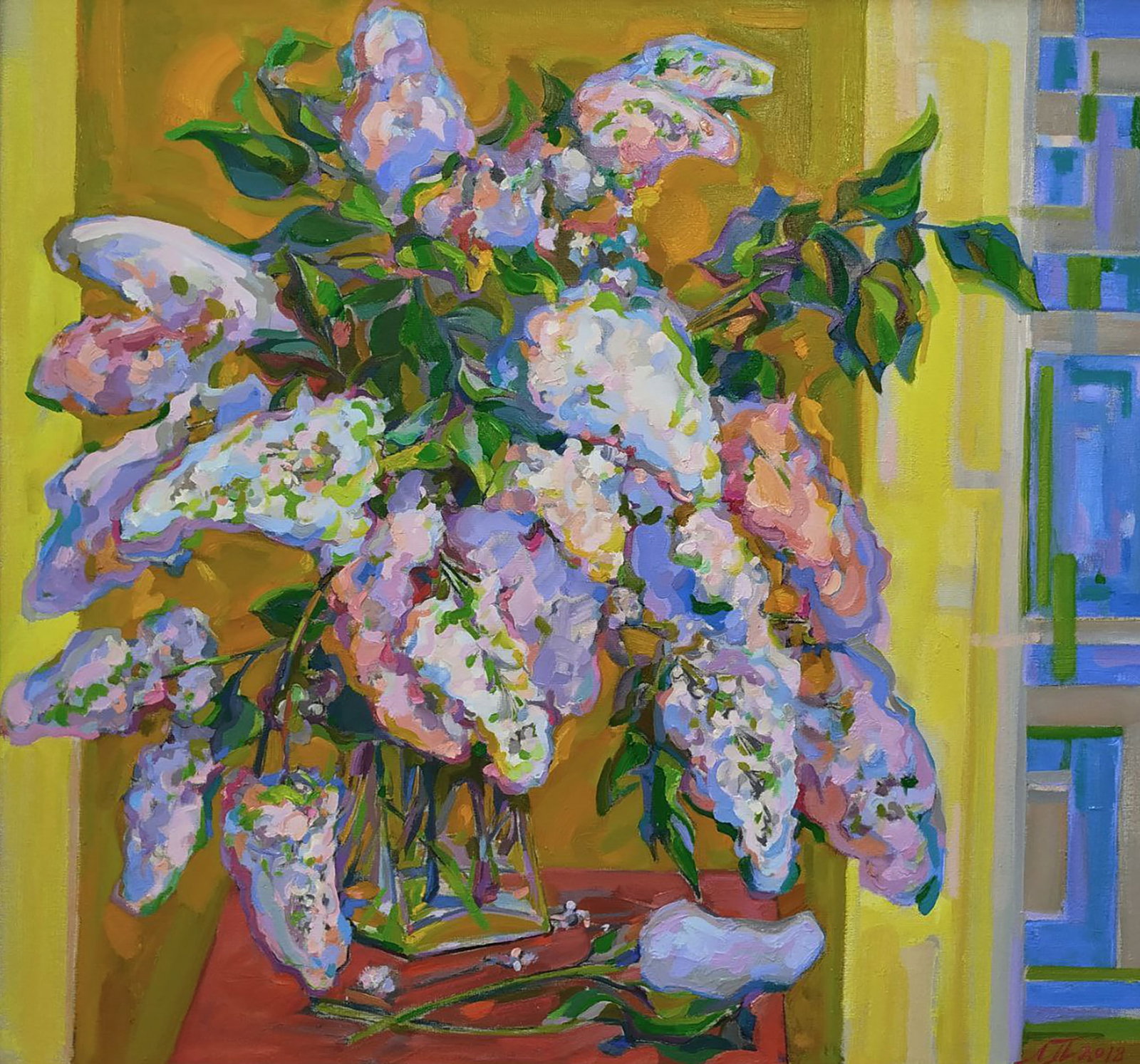 Oil painting A bouquet of lilacs Leonid Pavlenko: 164PAVL Painter: Leonid Pavlenko Size: 75x80 cm/29.52x31.49 inches Components: oil, canvas Original painting CONDITION: excellent ARTIST: Born on April 23, 1970 in the village. Bondarivka, Zhytomyr re
