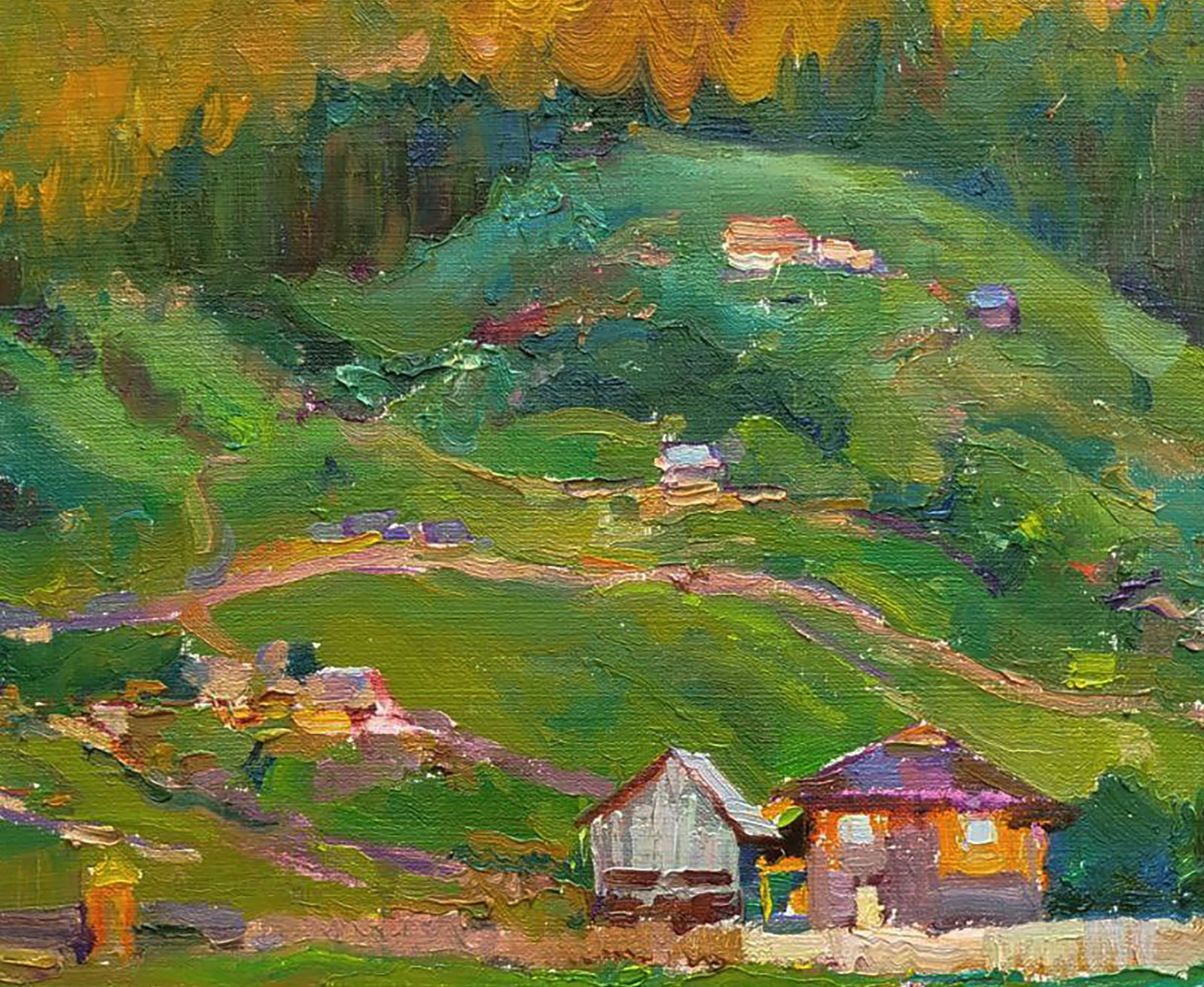 Oil painting Evening mountains Leonid Pavlenko - 6