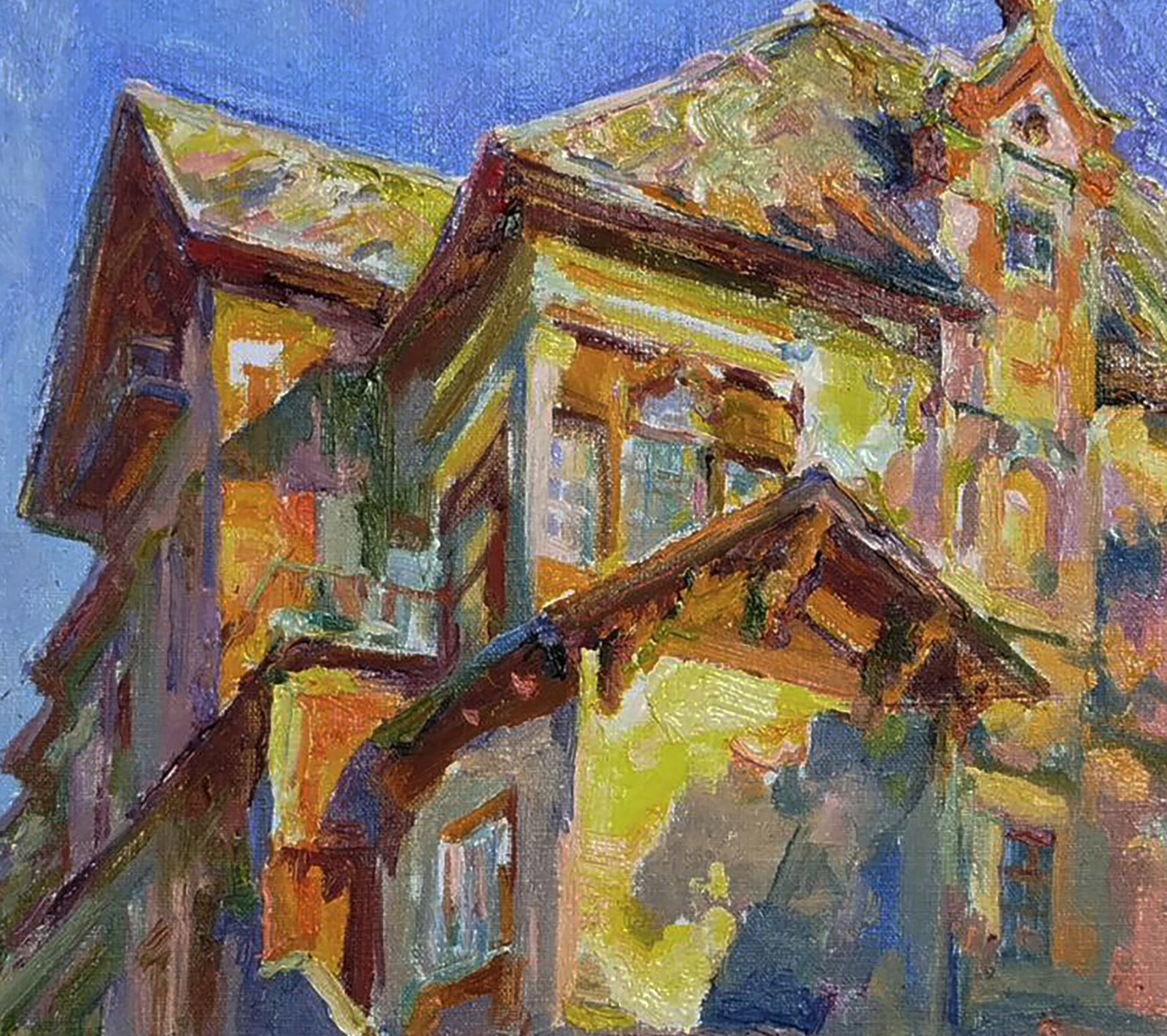 Oil painting East side of the house Leonid Pavlenko - 6