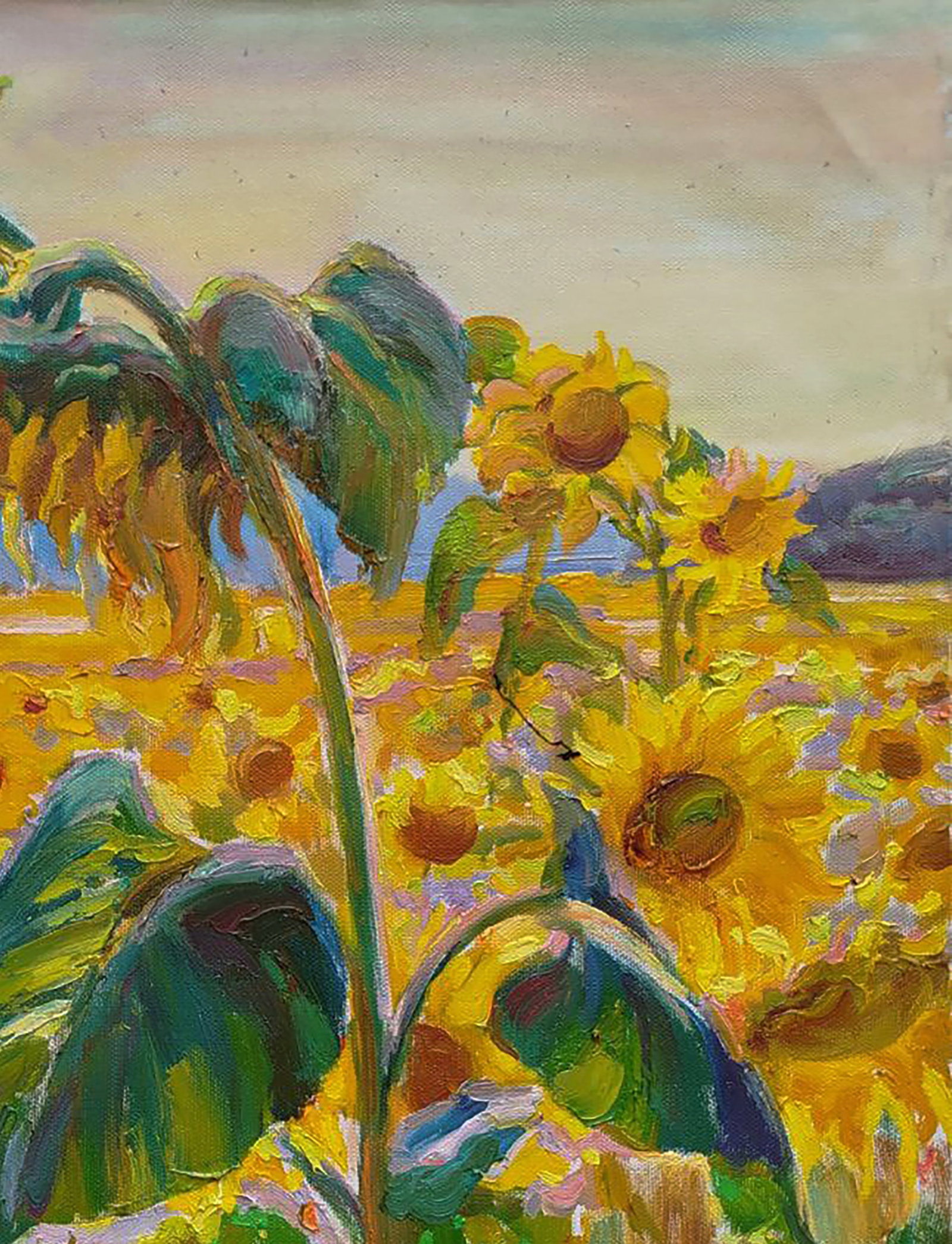 Oil painting Among the sunflowers Leonid Pavlenko - 5