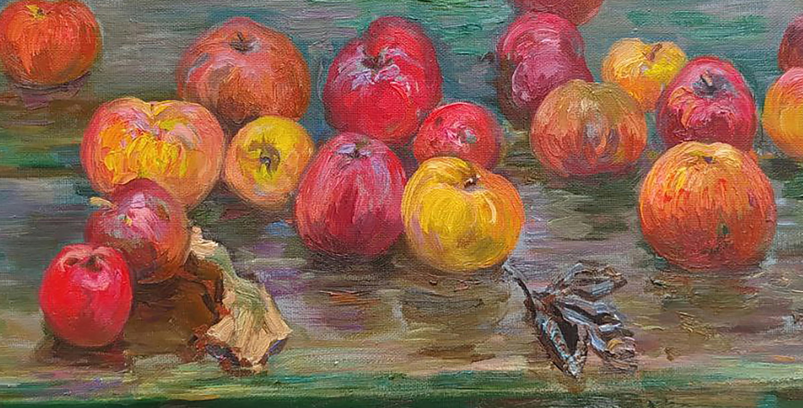 Oil painting Apples after the rain Leonid Pavlenko - 6