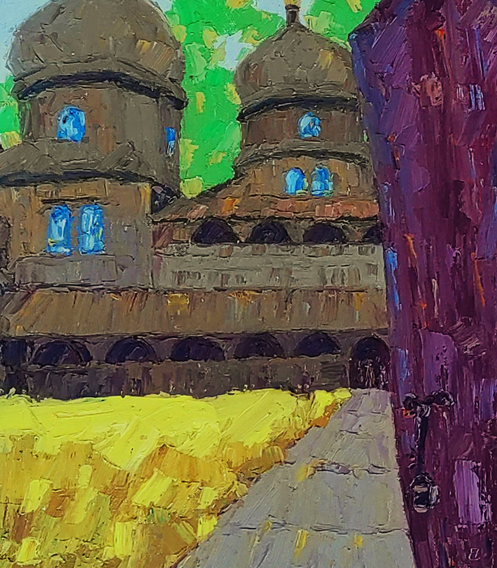 Oil painting Prayer time in the monastery Yaroslav Savchyn - 5