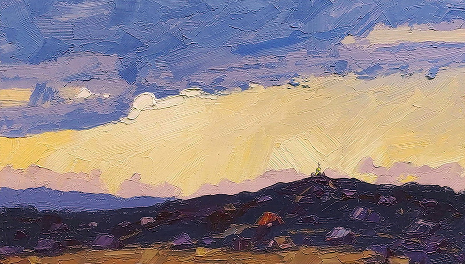 Oil painting In heavenly grace Yaroslav Savchyn: 107SAVCH Painter: Yaroslav Savchyn Size: 22x40 cm/8.66x15.74 inches Components: oil, canvas on cardboard Original painting CONDITION: excellent ARTIST: Yaroslav Dmytrovych Savchyn He was born, lives a