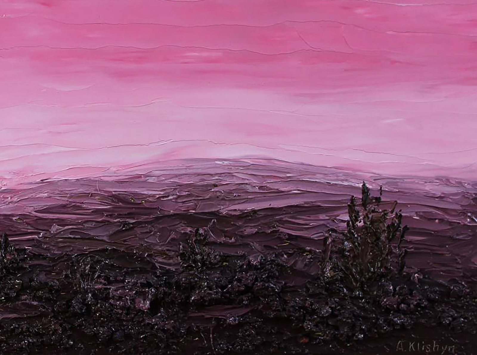 Oil painting Pink landscape Andriy Klishyn - 5