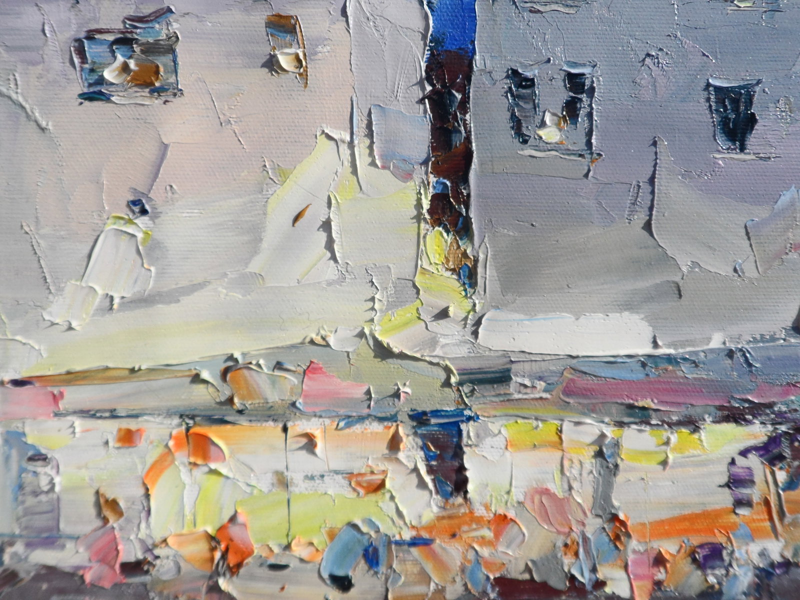 Oil painting Evening cafe in City Yegor Dulin - 8