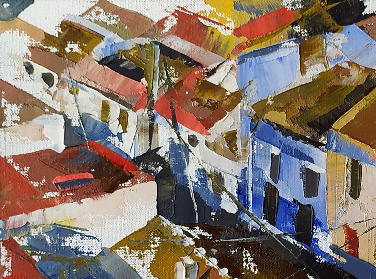 Oil painting Early morning in the city Volodymyr Gluhomanyuk - 4