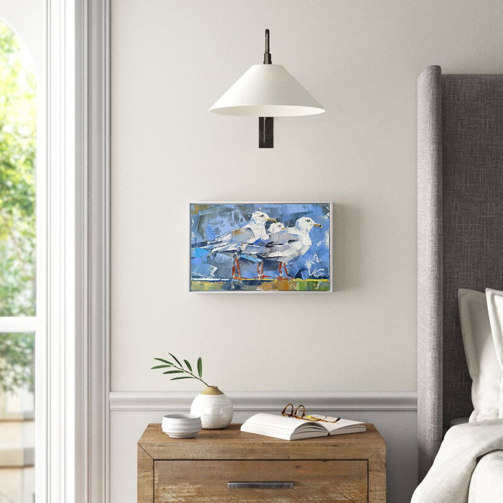 Oil painting Three little birds Volodymyr Gluhomanyuk - 3