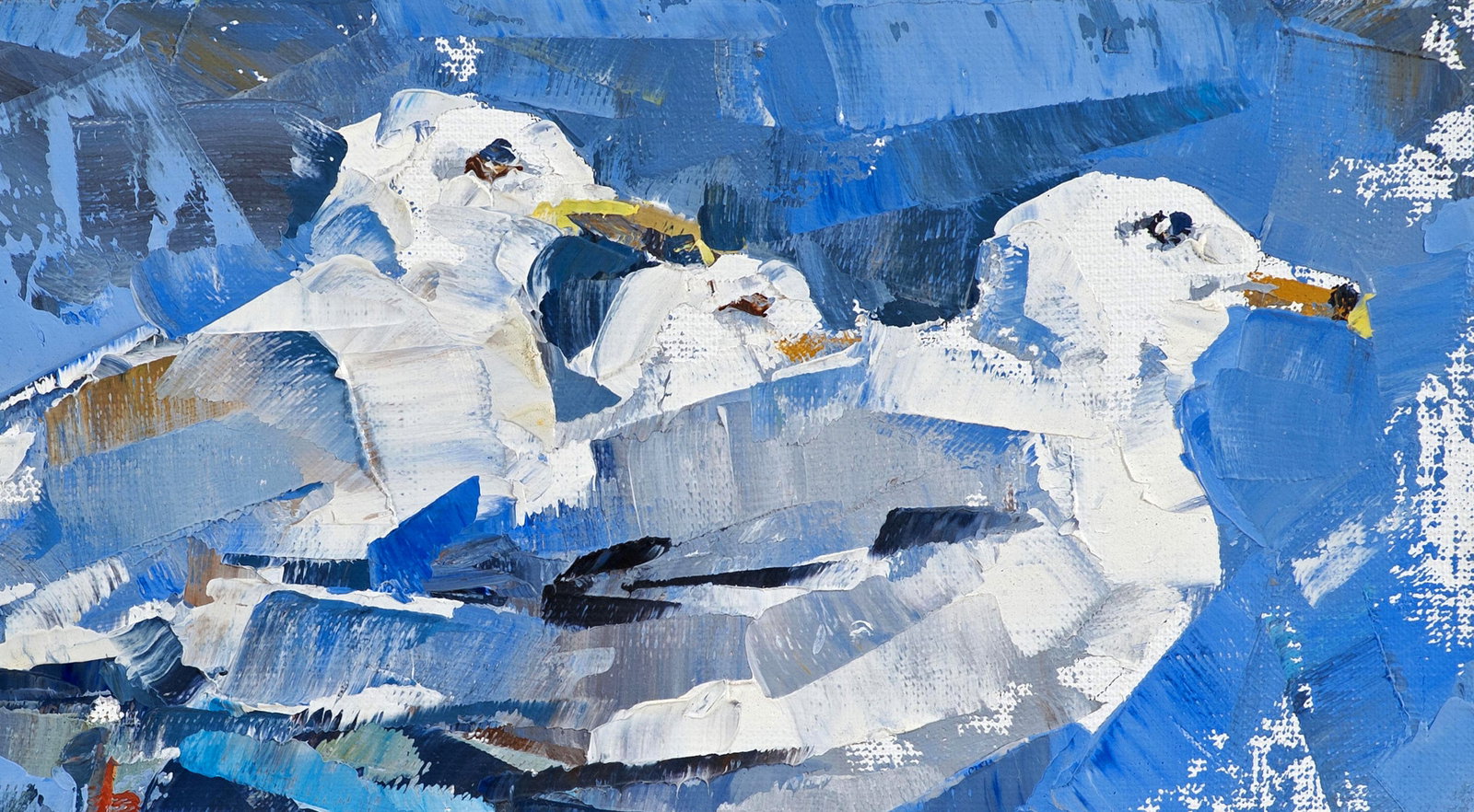 Oil painting Three little birds Volodymyr Gluhomanyuk - 5